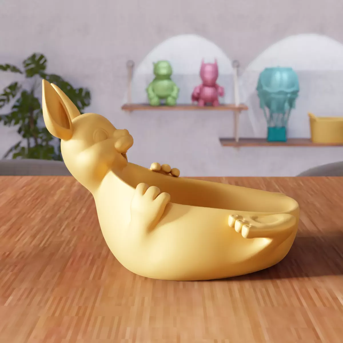 Cute Easter Bunny Bowl  - 336 3D print model_5