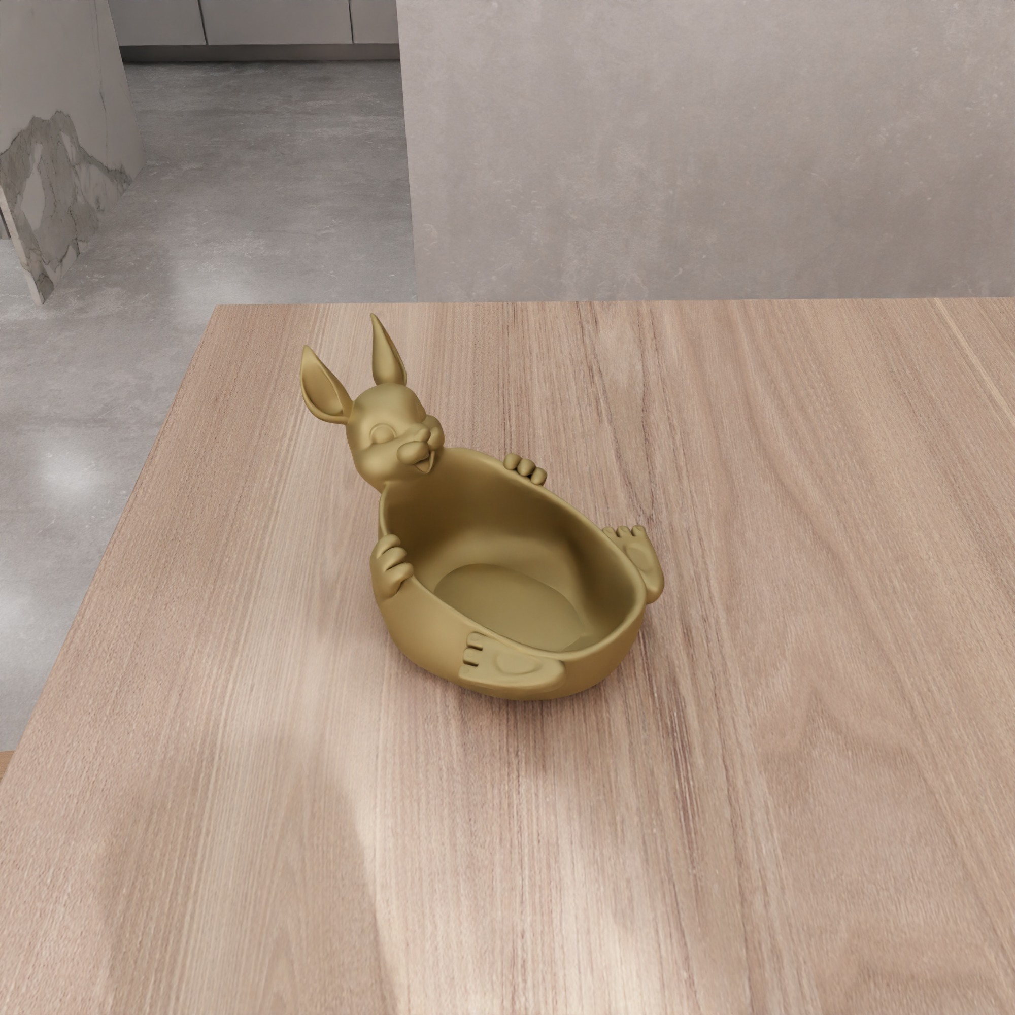 Cute Easter Bunny Bowl  - 336 3D print model_12