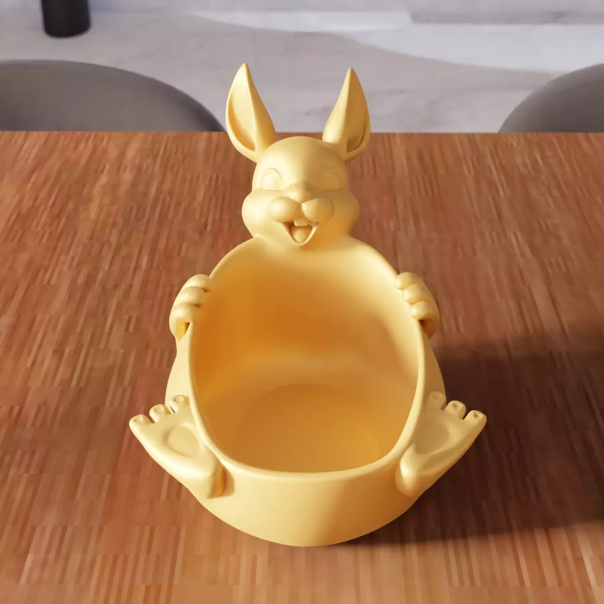 Cute Easter Bunny Bowl  - 336 3D print model_1