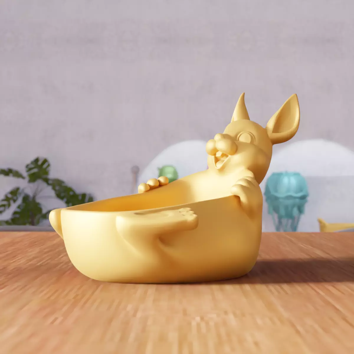Cute Easter Bunny Bowl  - 336 3D print model_2