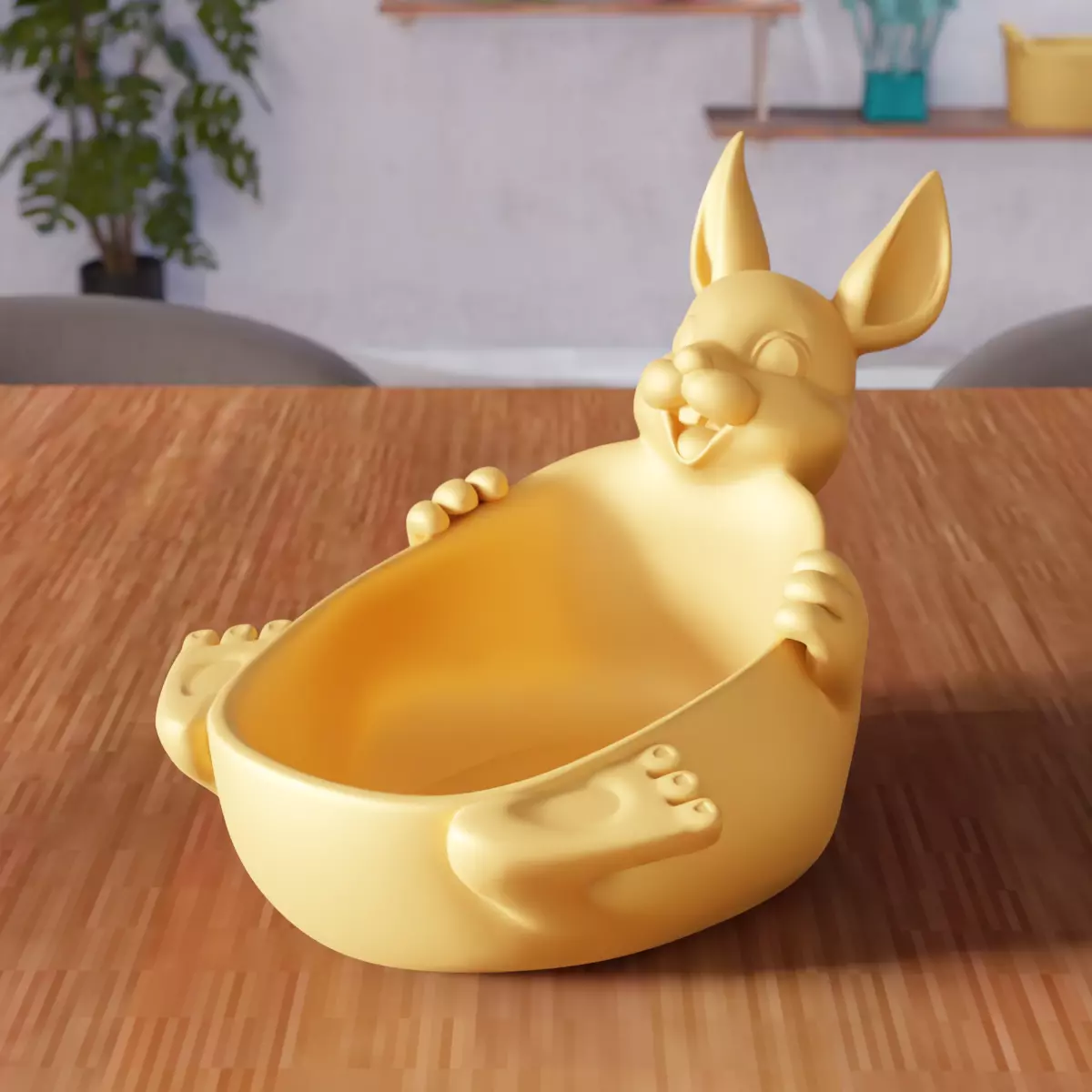 Cute Easter Bunny Bowl  - 336 3D print model_0