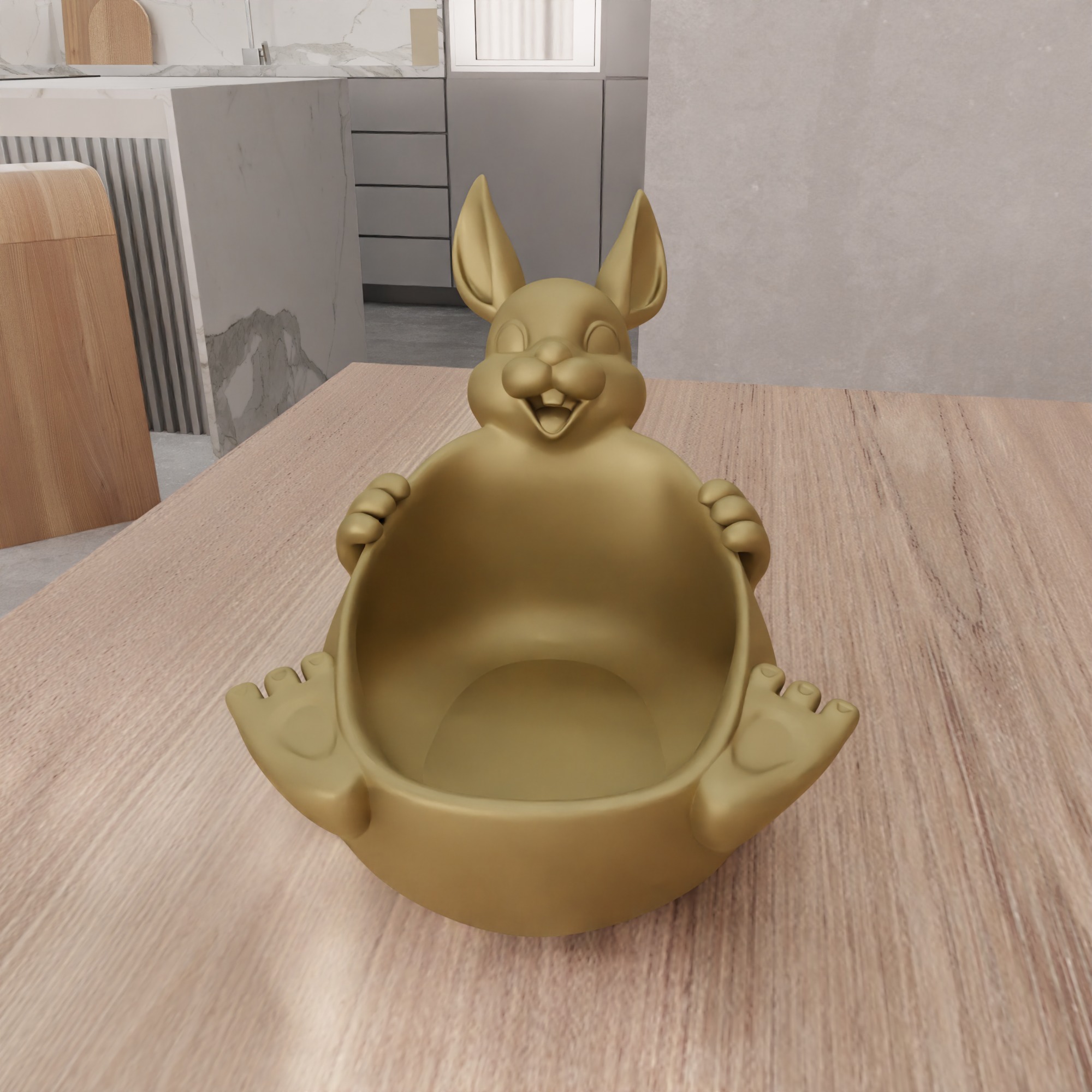 Cute Easter Bunny Bowl  - 336 3D print model_11