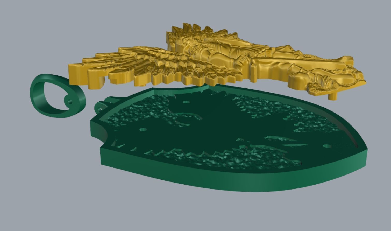 Archangel Michael pendant model 3D print model 3D print model_8