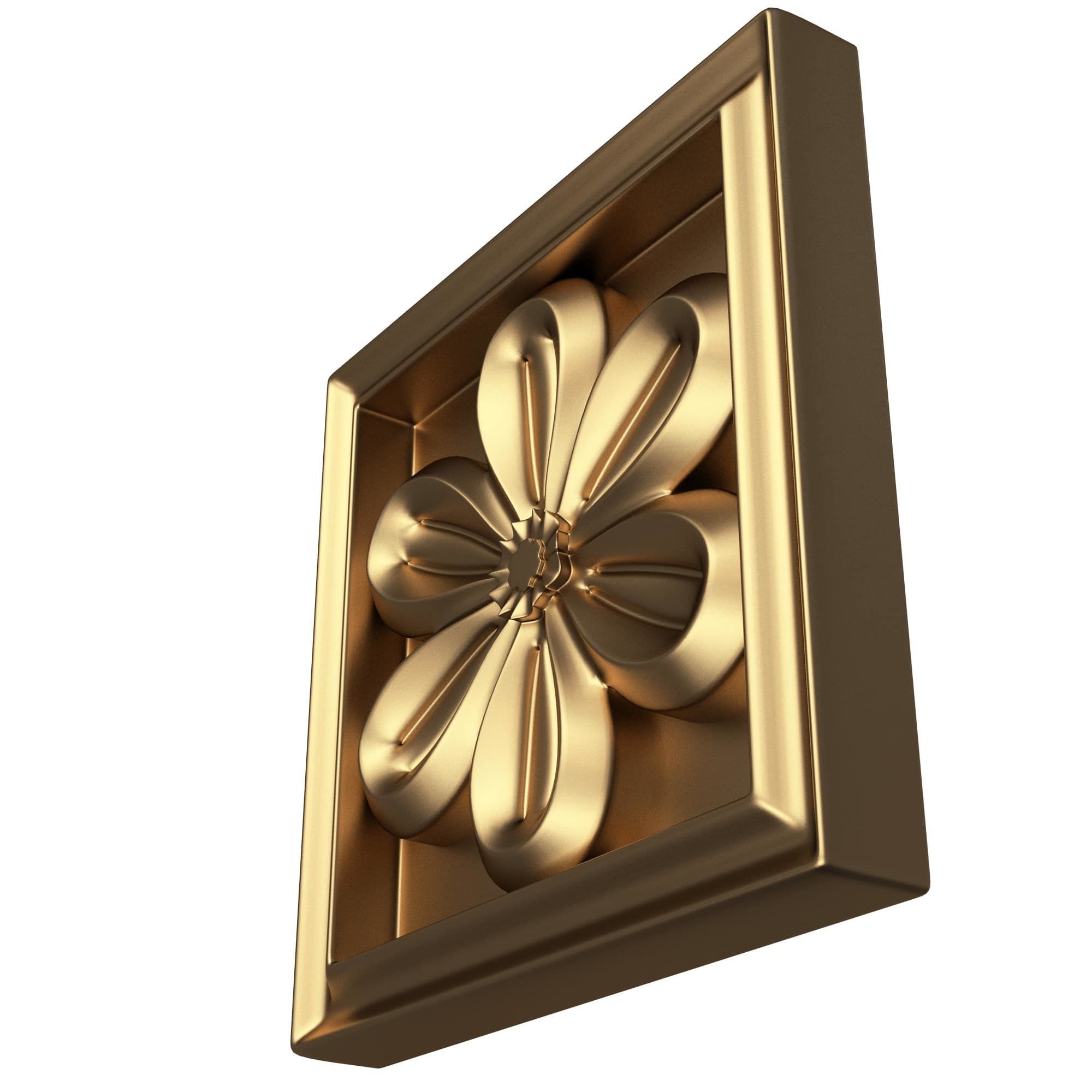 Rosette Carved Decoration CNC 027 Low-poly 3D model_4