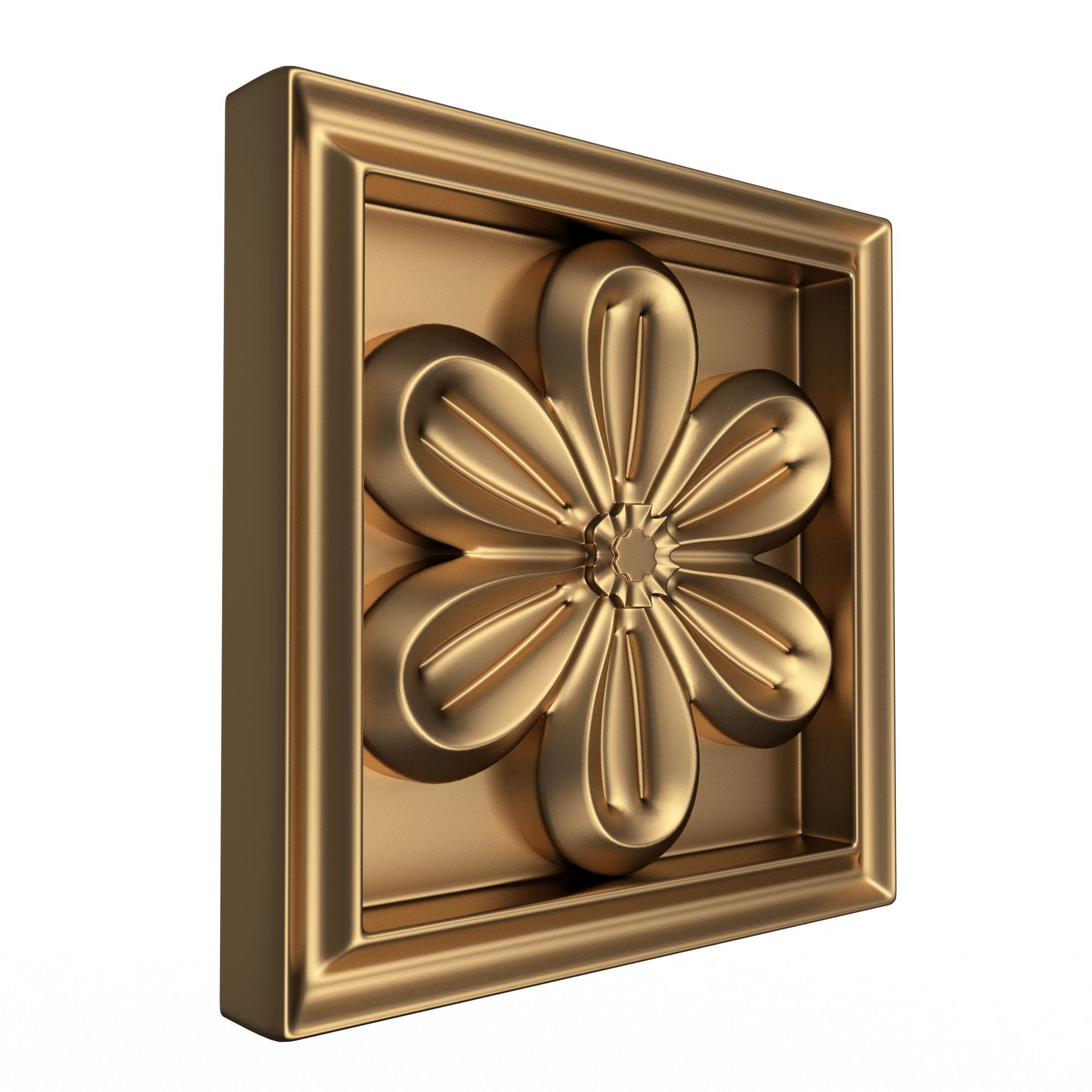 Rosette Carved Decoration CNC 027 Low-poly 3D model_3
