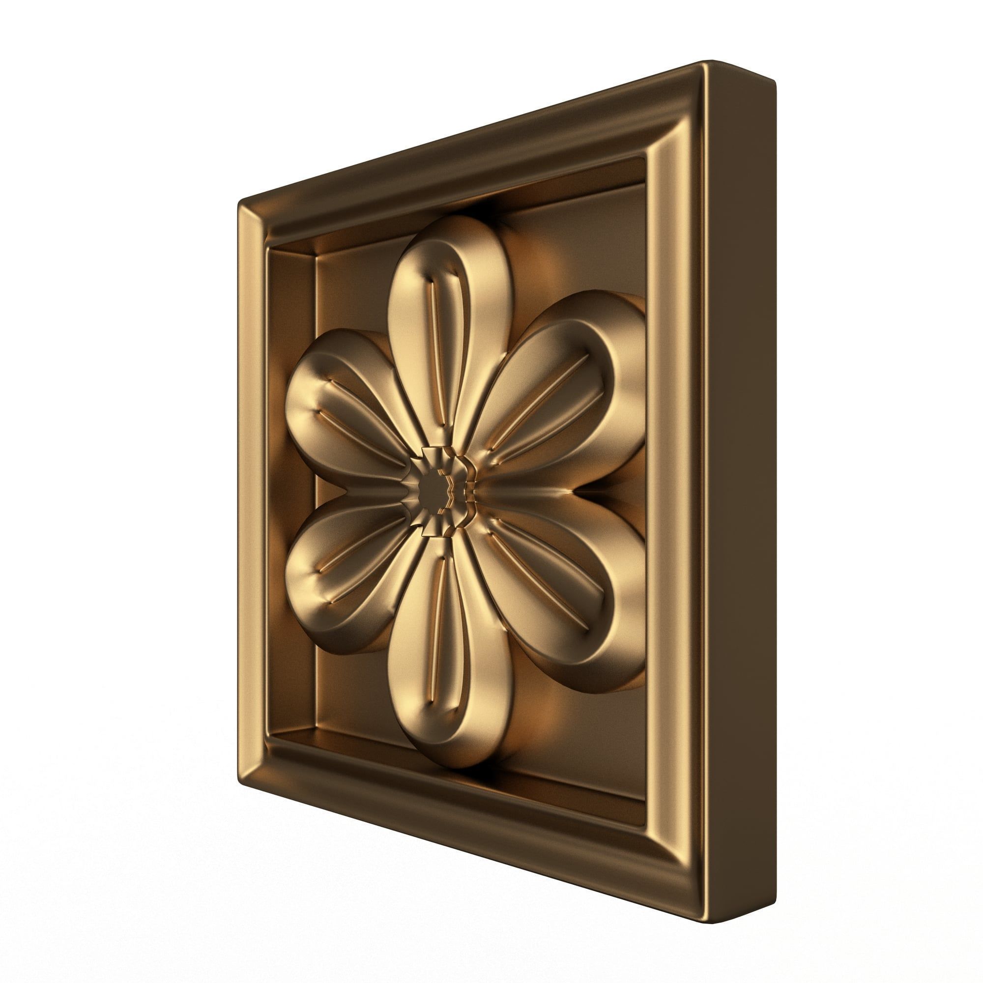 Rosette Carved Decoration CNC 027 Low-poly 3D model_2