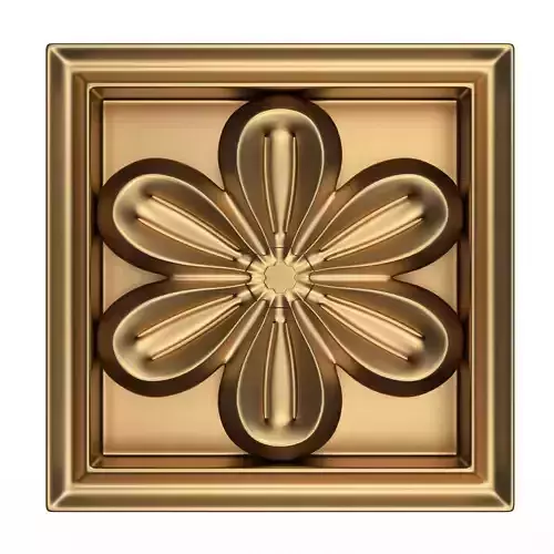 Rosette Carved Decoration CNC 027 Low-poly 3D model Rosette Carved Decoration CNC 027 Low-poly 3D model