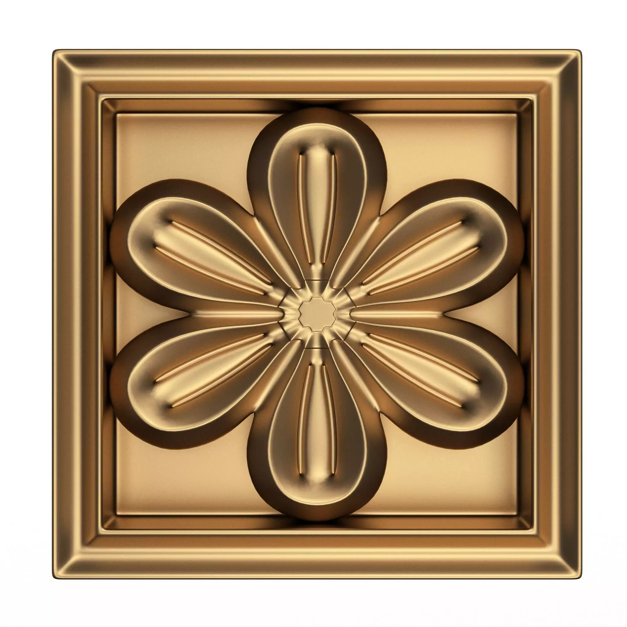 Rosette Carved Decoration CNC 027 Low-poly 3D model_0