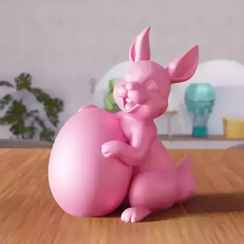Cute Easter Bunny with Egg - 335