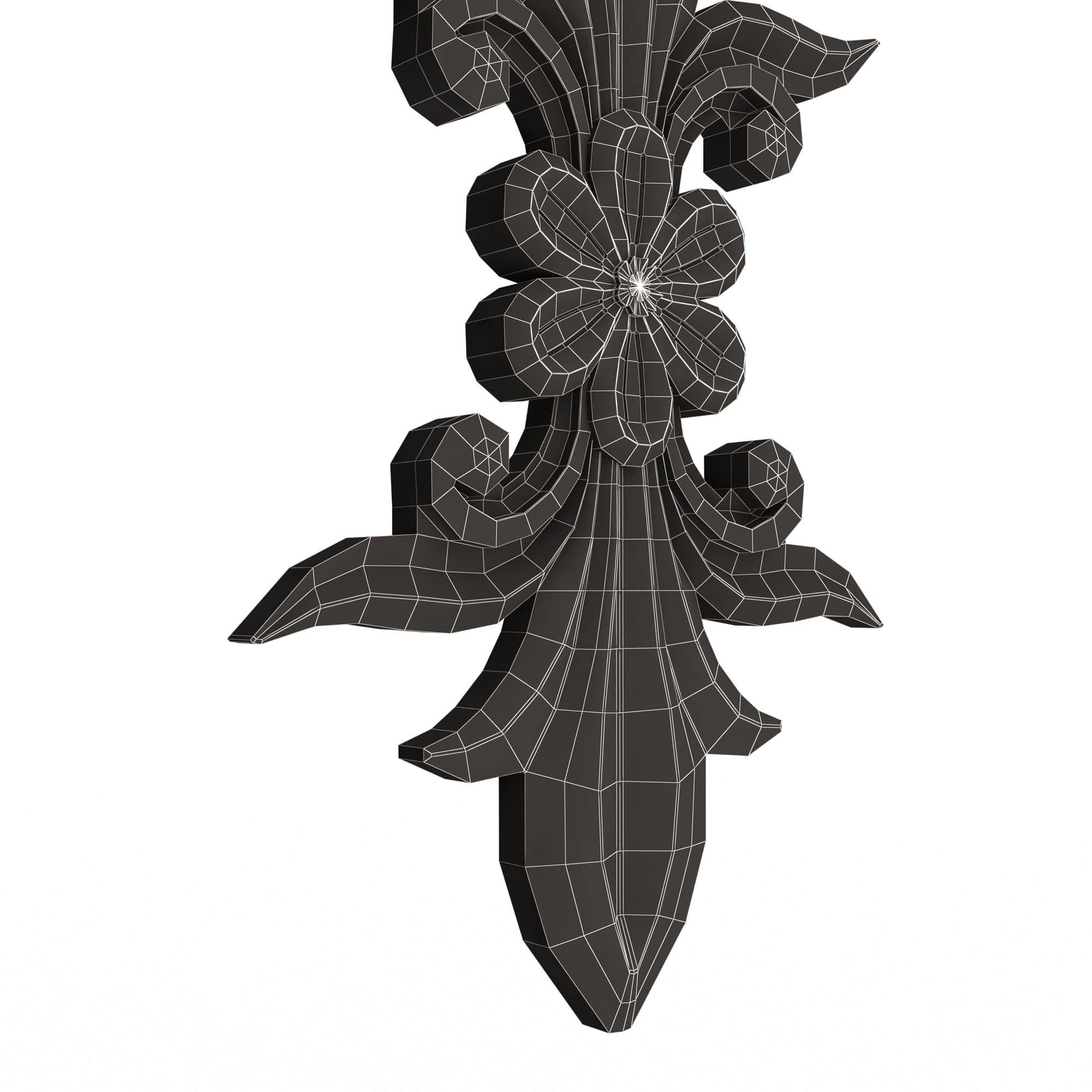 Vertical Onlay 02 Low-poly 3D model_7