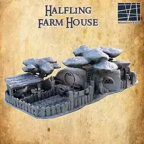 Halfling Farm House Tabletop Terrain 28 MM