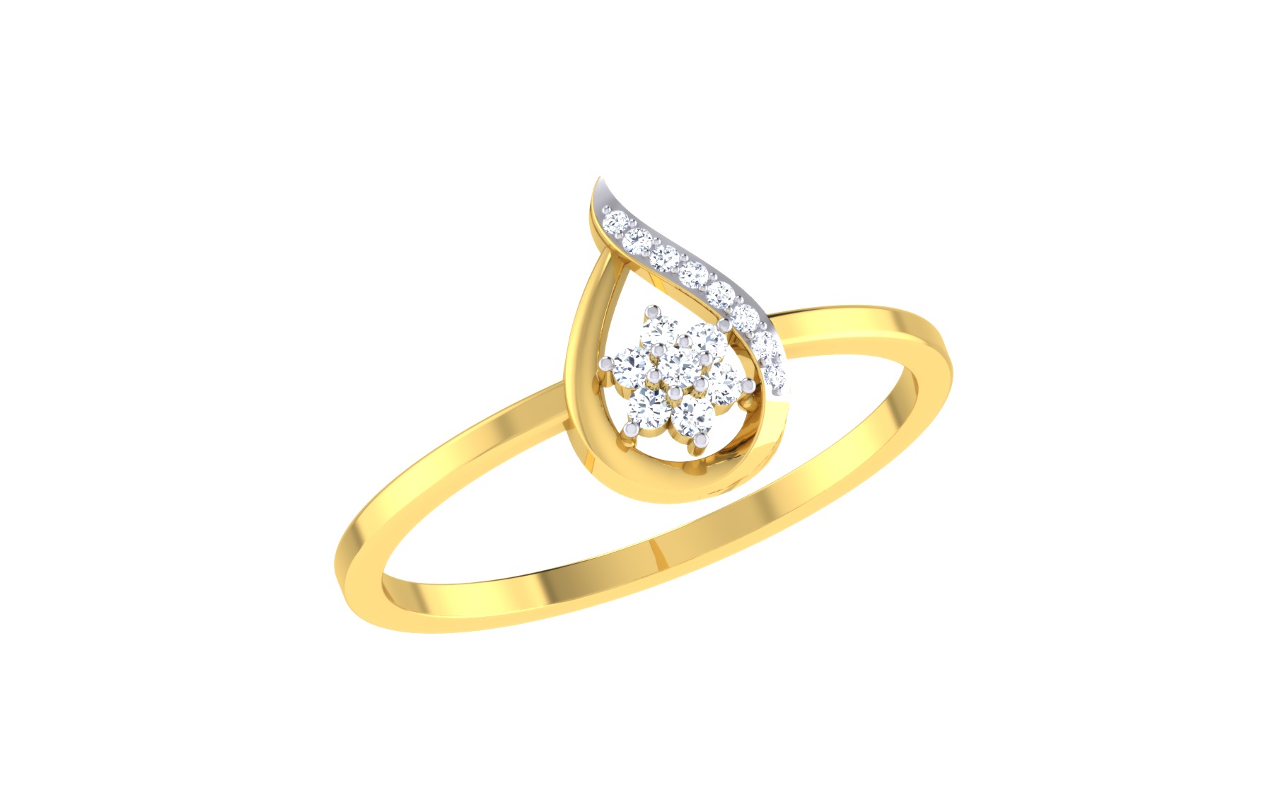 Women Ring Render 3dm STL OBJ FBX Details 3D print model_2