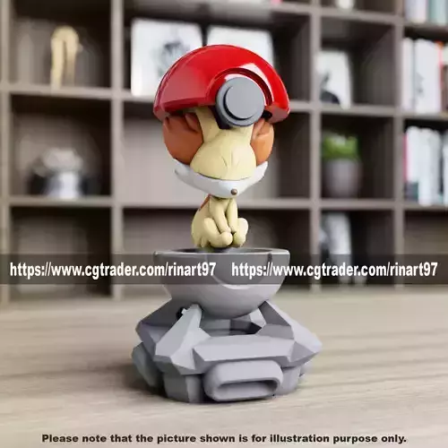 Fennekin in the pokeball from Pokemon