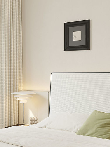 Comfortable bedroom interior scene 3D model 6