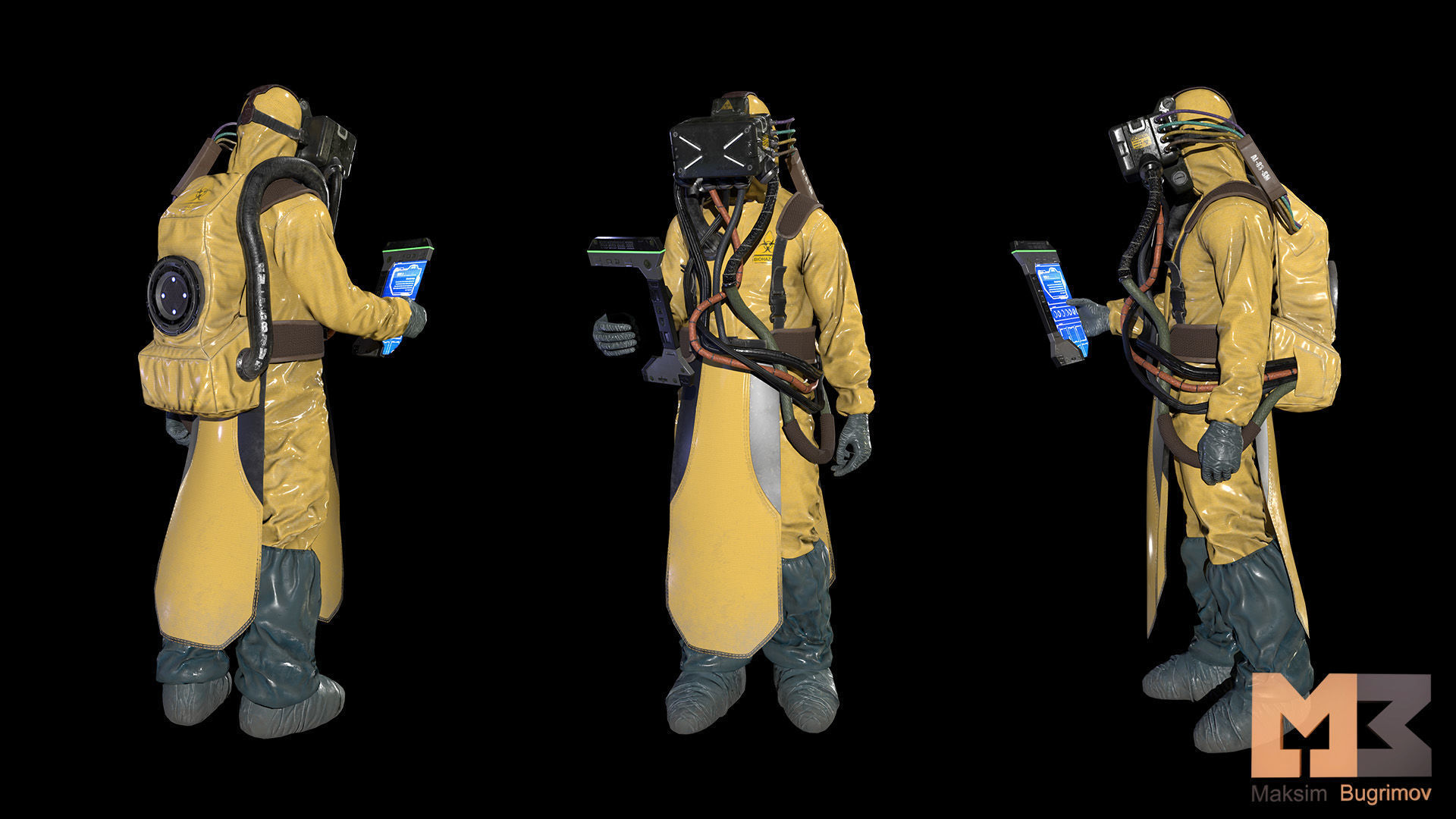 Monster In Capsule Low-poly 3D model_19