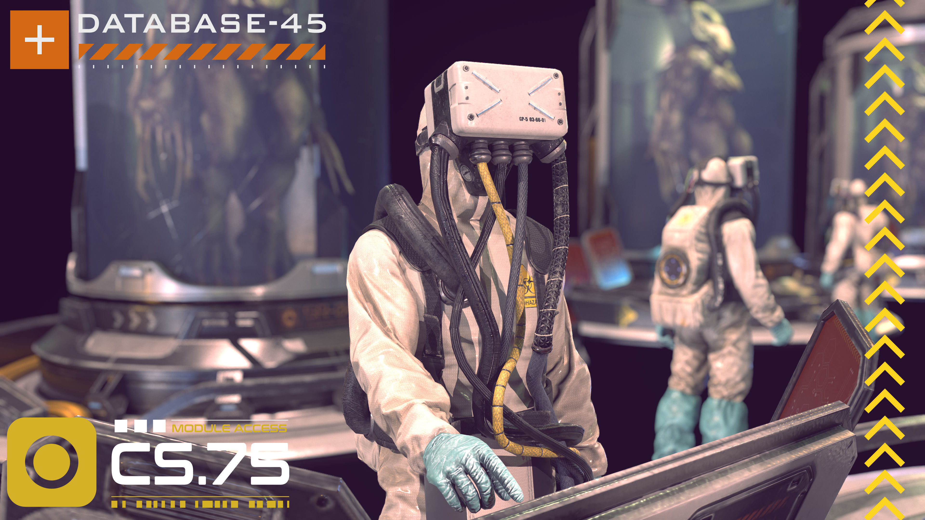 Monster In Capsule Low-poly 3D model_10