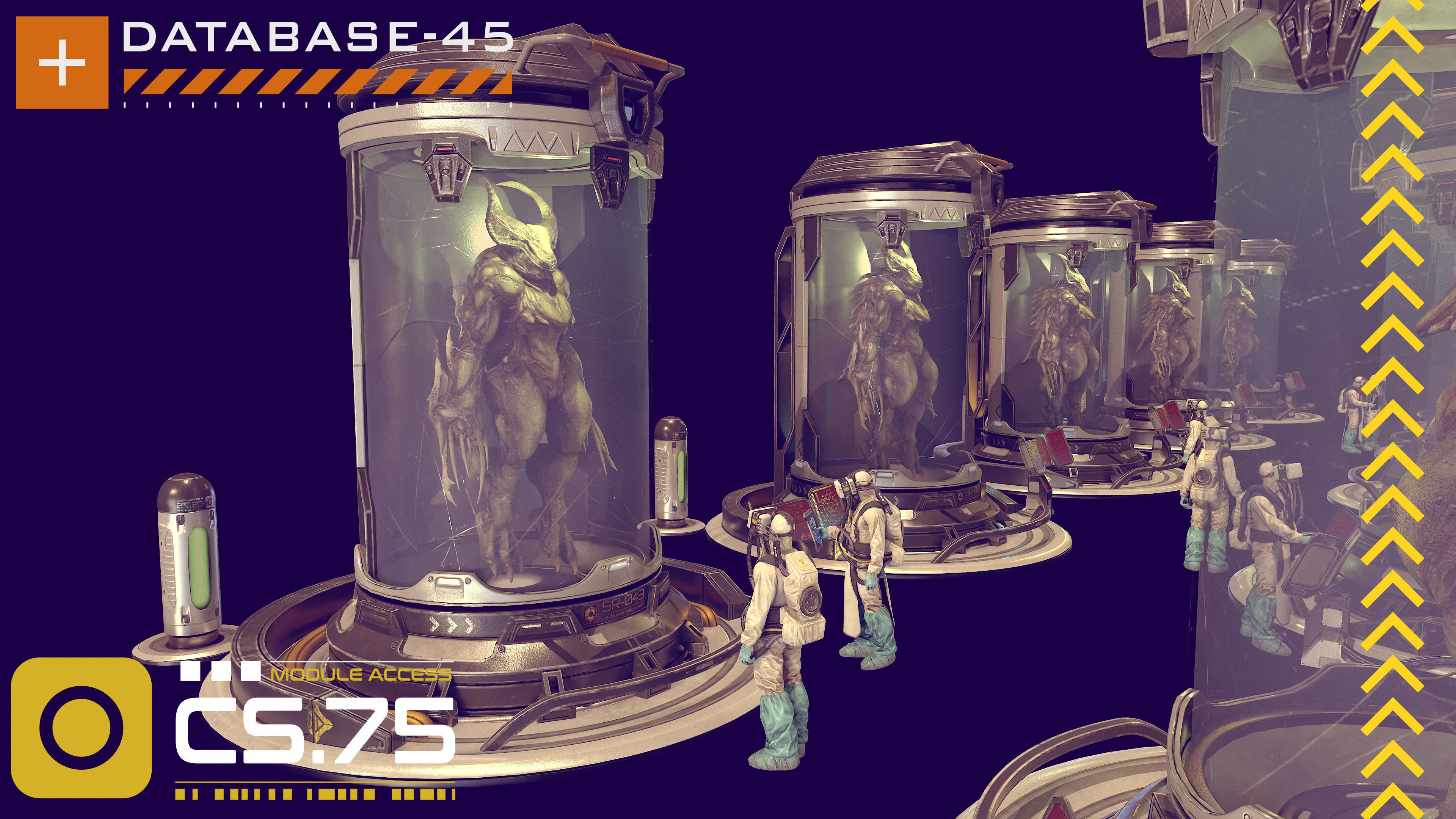 Monster In Capsule Low-poly 3D model_15