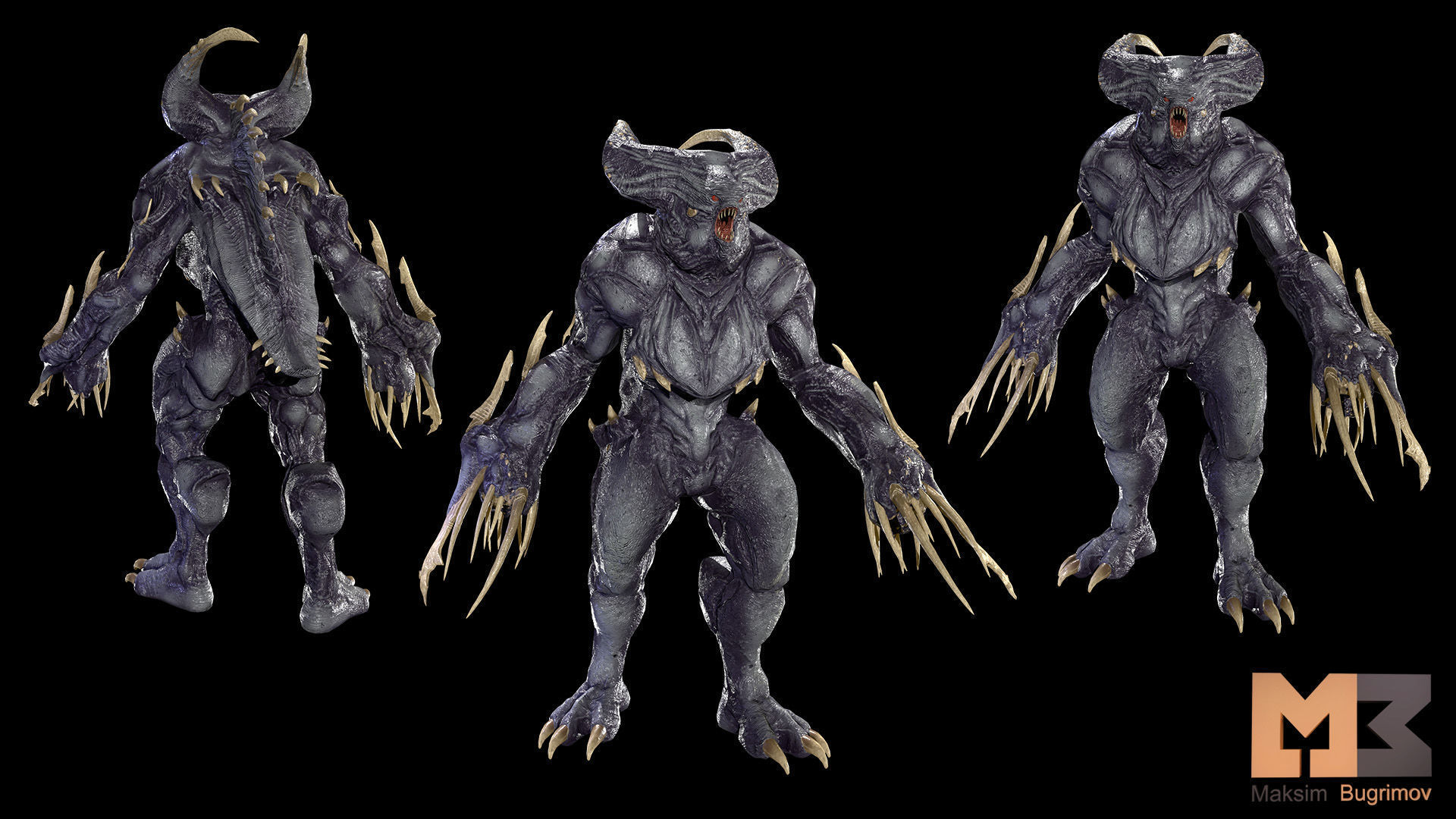 Monster In Capsule Low-poly 3D model_29