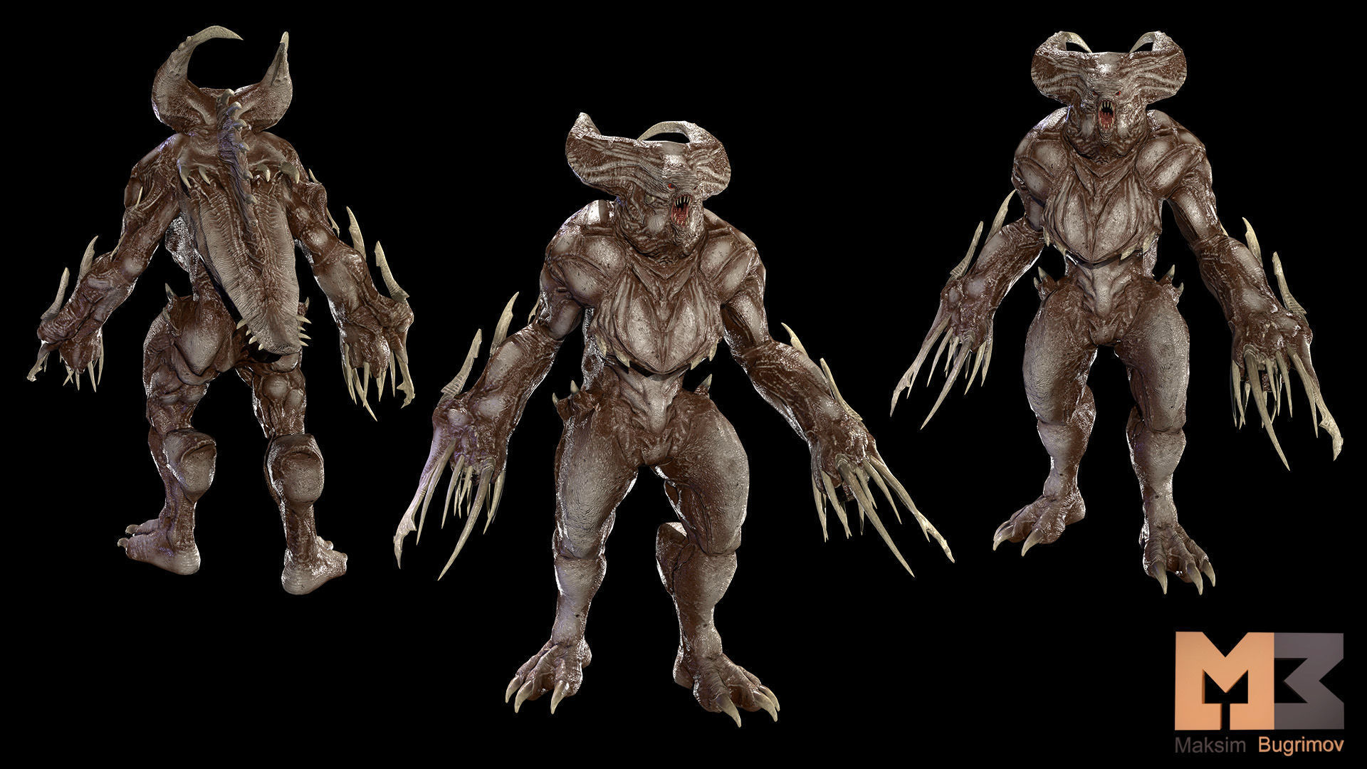 Monster In Capsule Low-poly 3D model_30