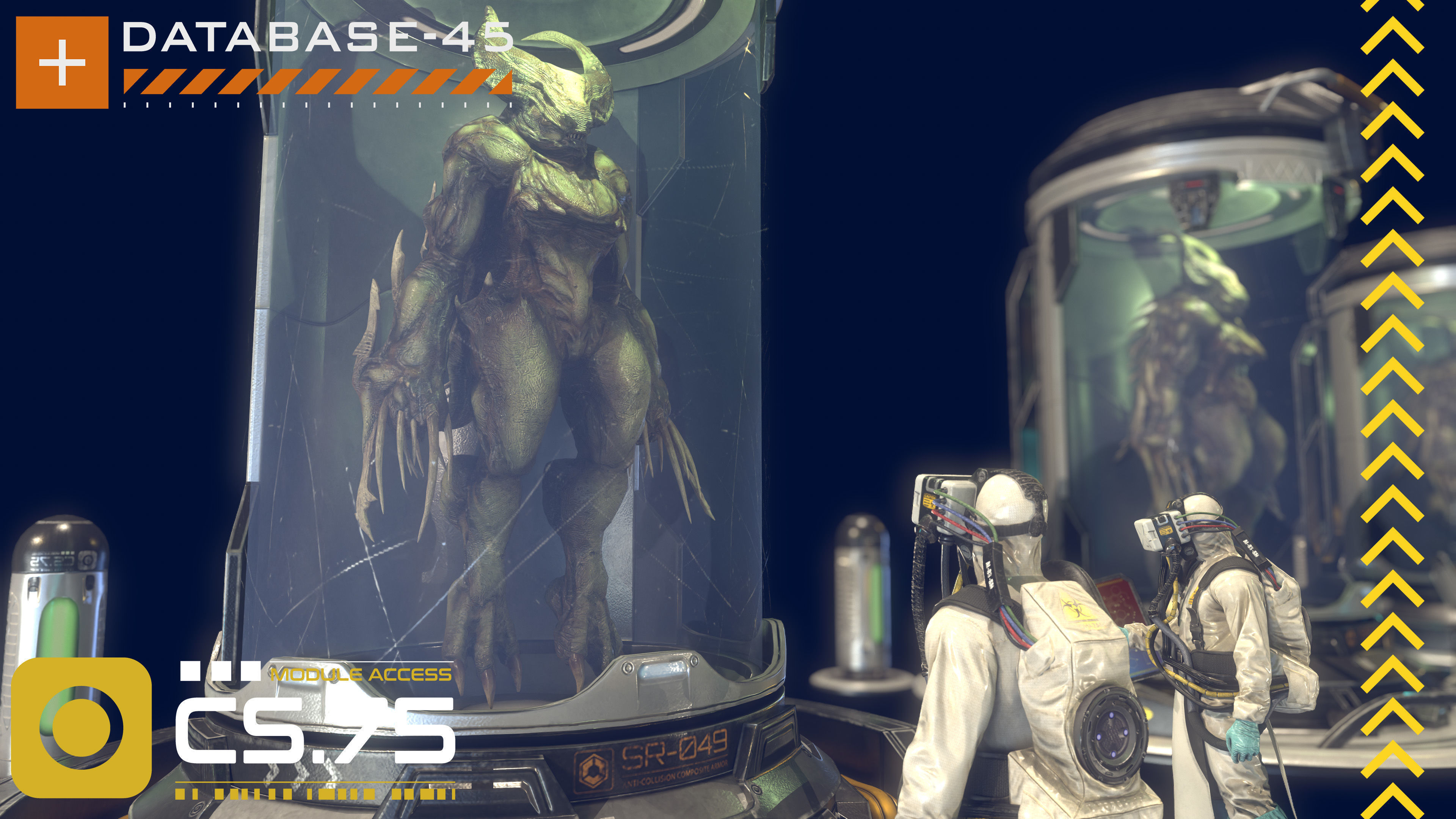 Monster In Capsule Low-poly 3D model_14