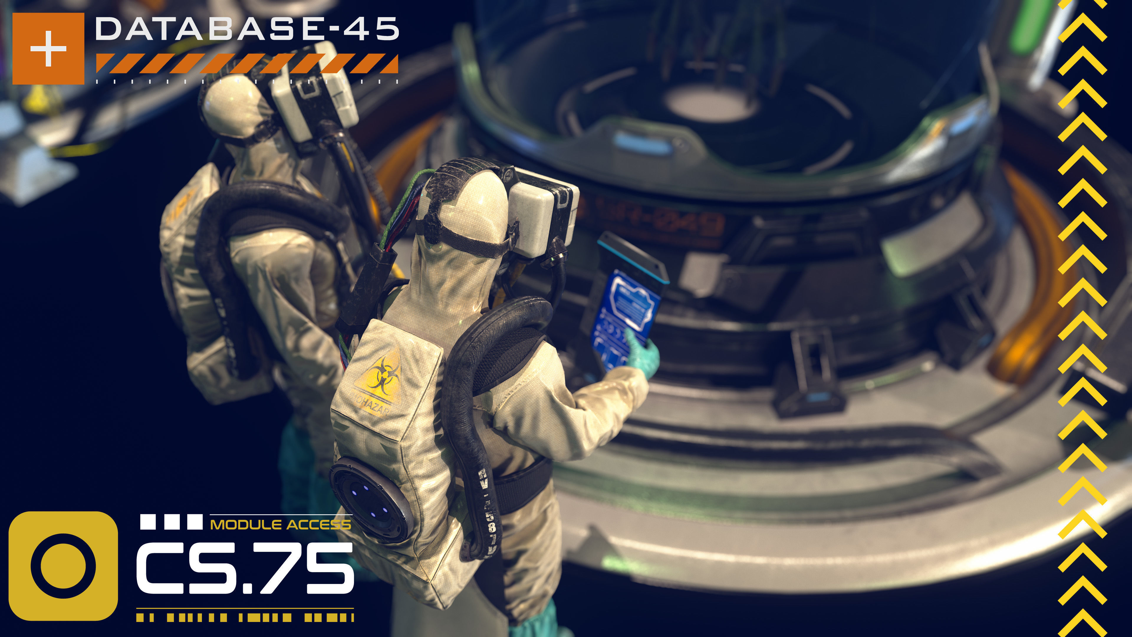 Monster In Capsule Low-poly 3D model_11