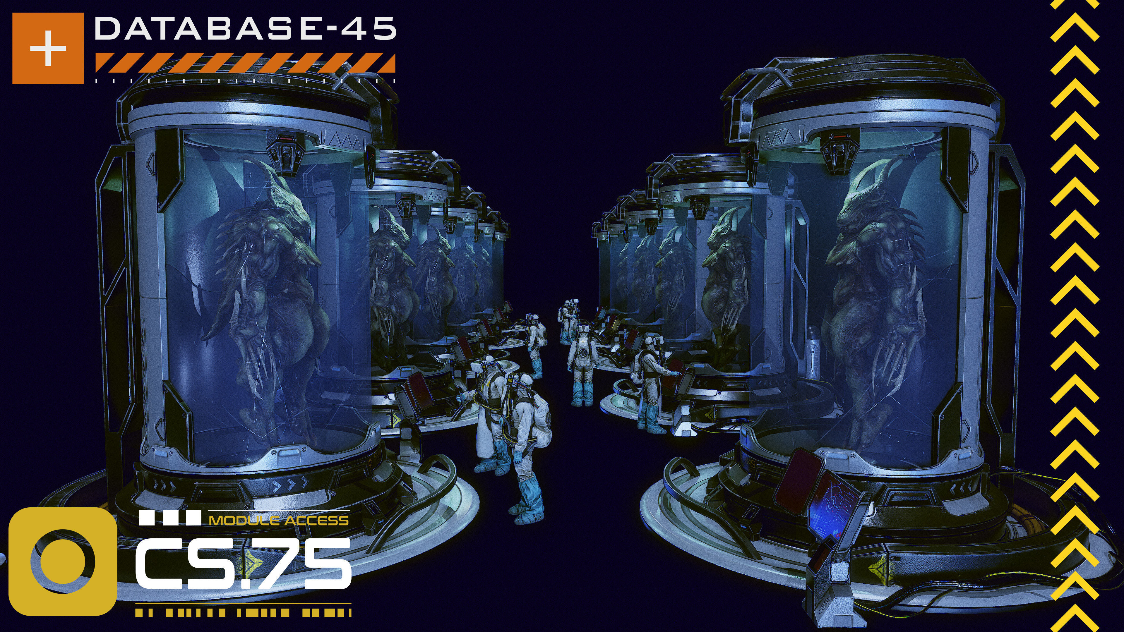 Monster In Capsule Low-poly 3D model_16