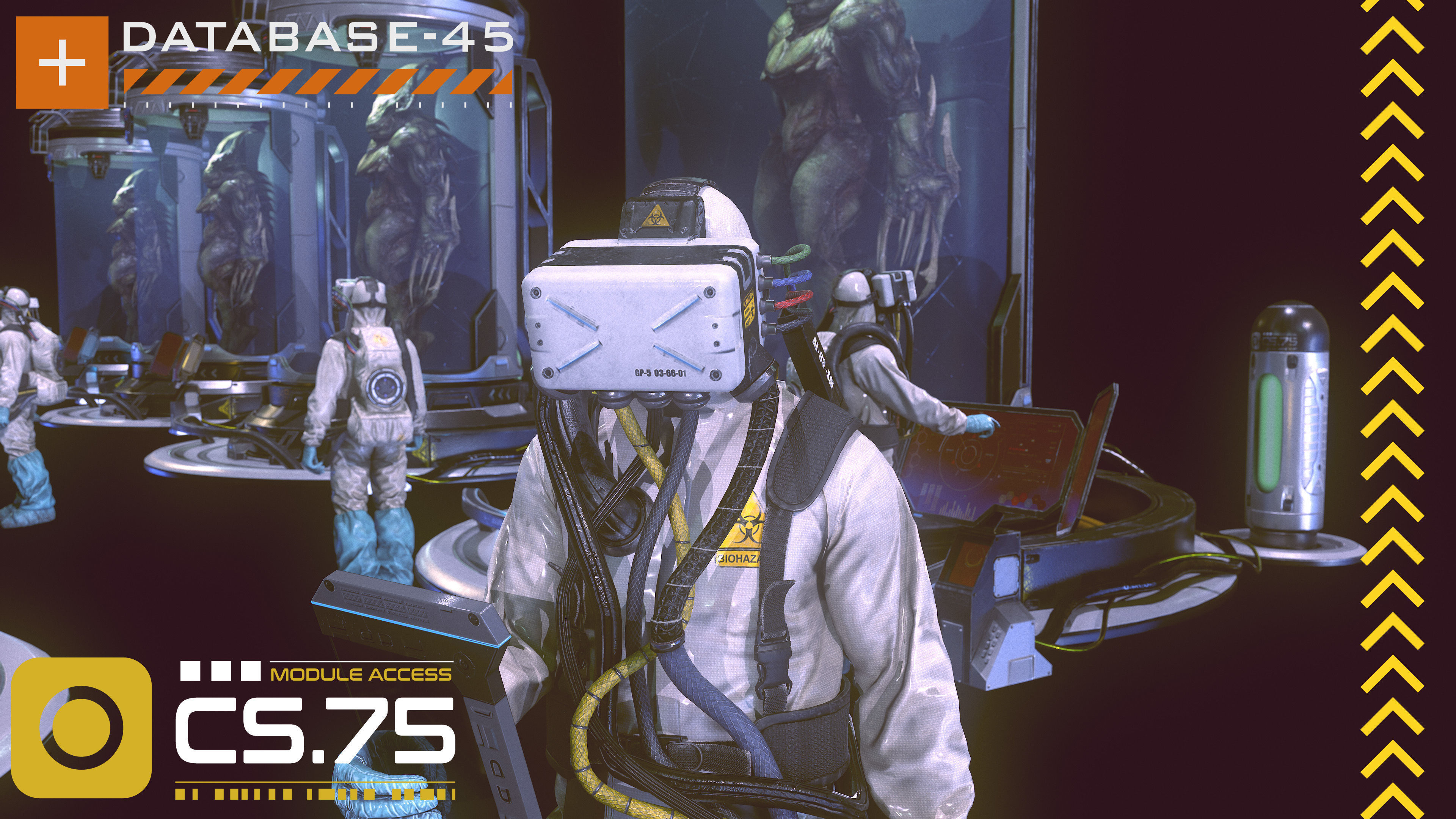 Monster In Capsule Low-poly 3D model_13