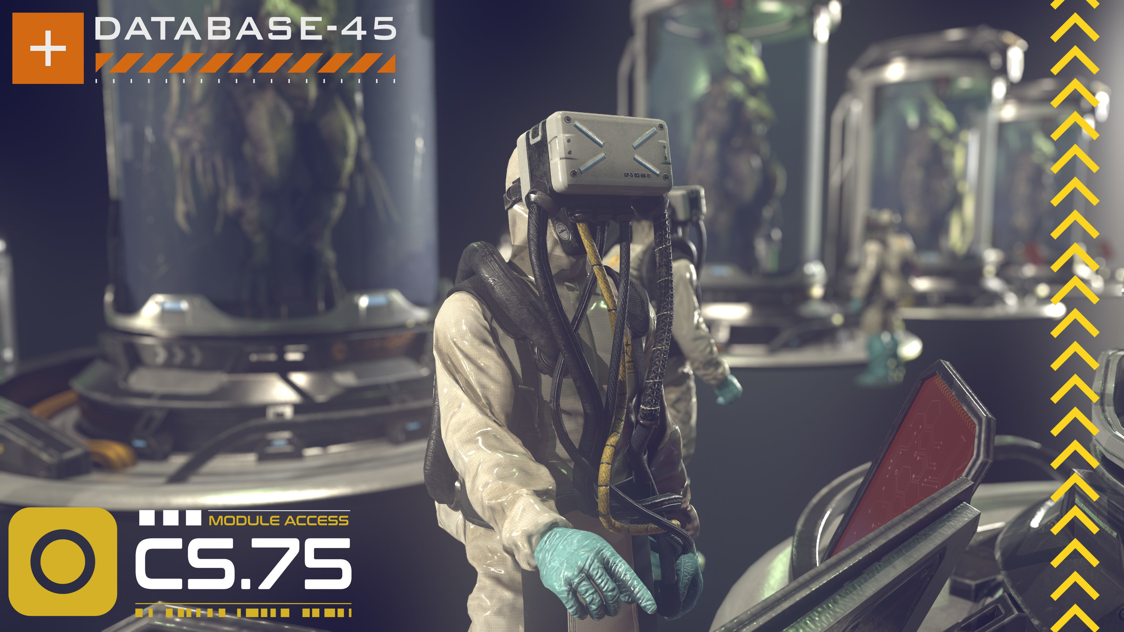 Monster In Capsule Low-poly 3D model_6