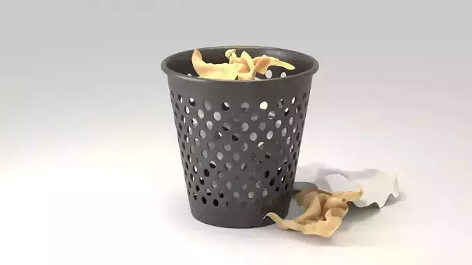 Metal Duster Bin for Office and Room Environment