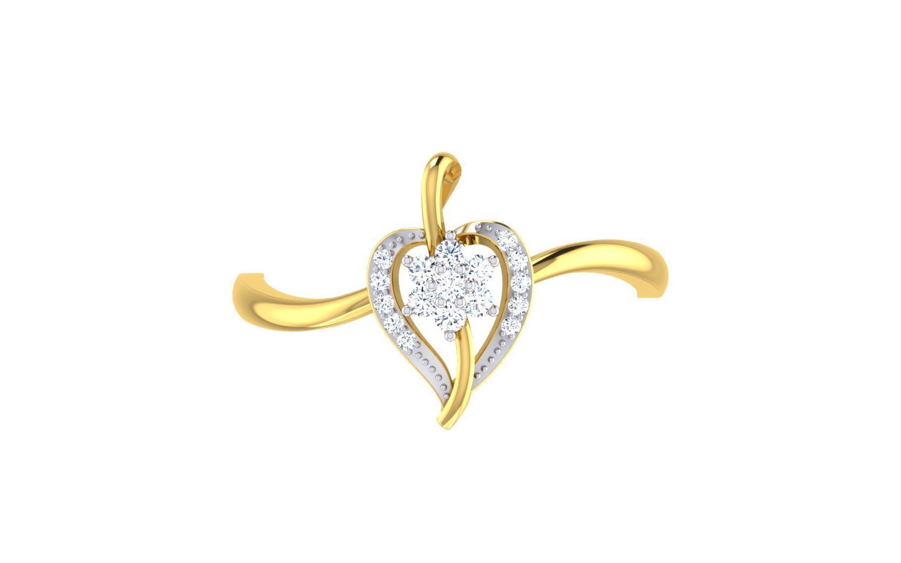 Women Ring Render 3dm STL OBJ FBX Details 3D print model_1