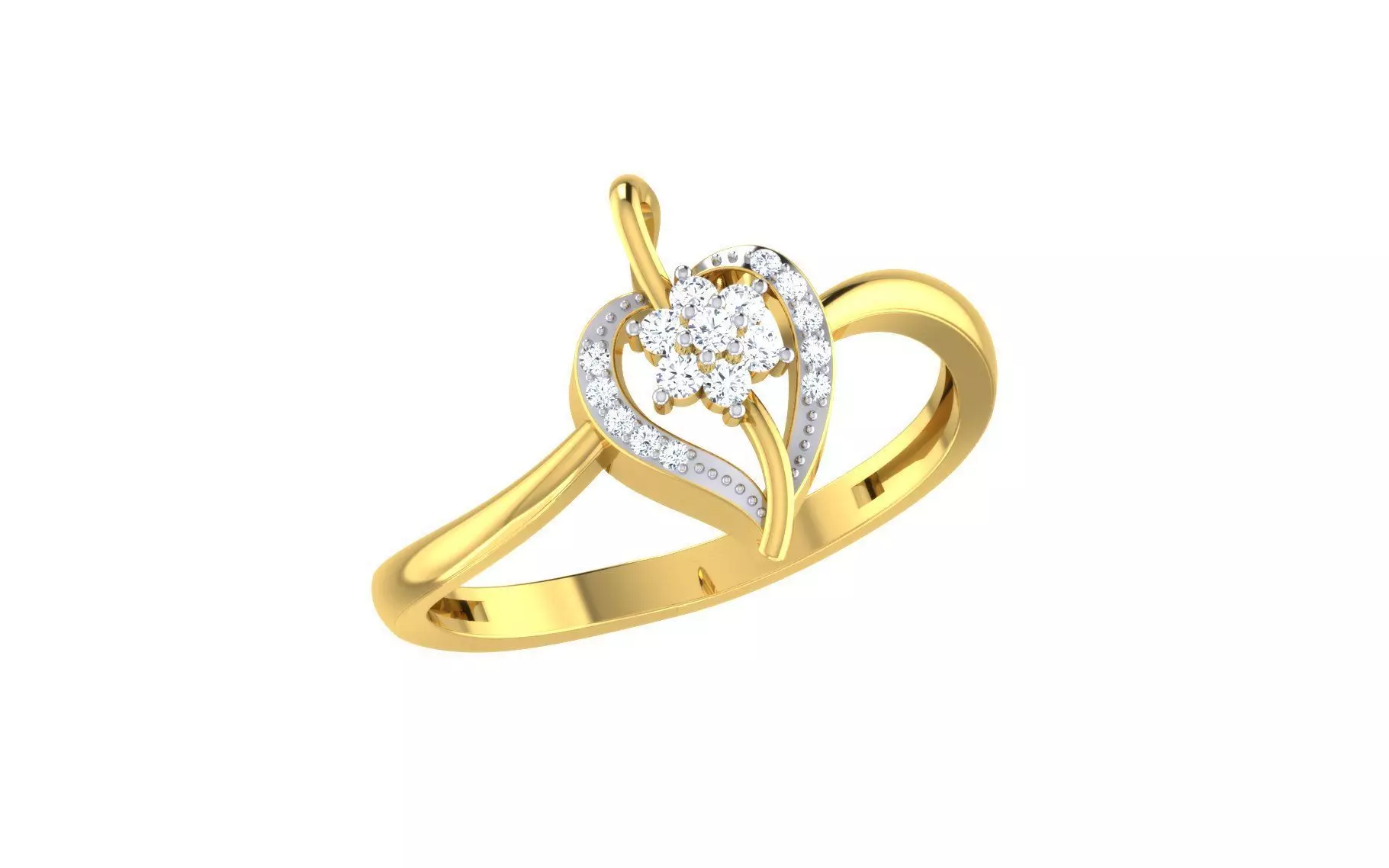 Women Ring Render 3dm STL OBJ FBX Details 3D print model_0