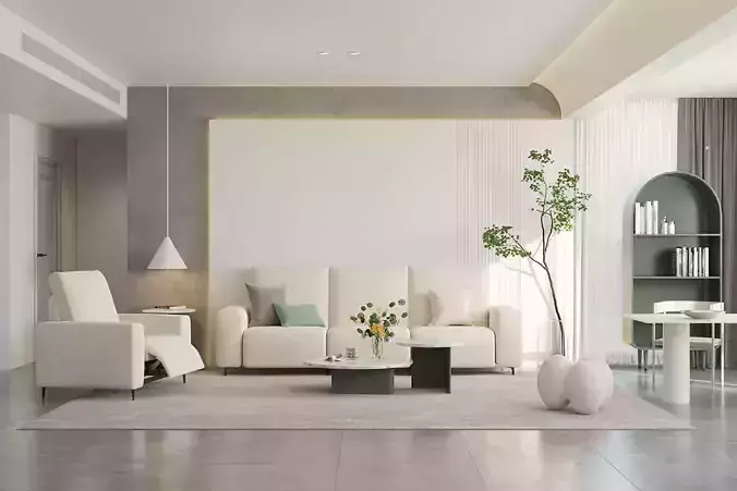 Mid Century interior scene