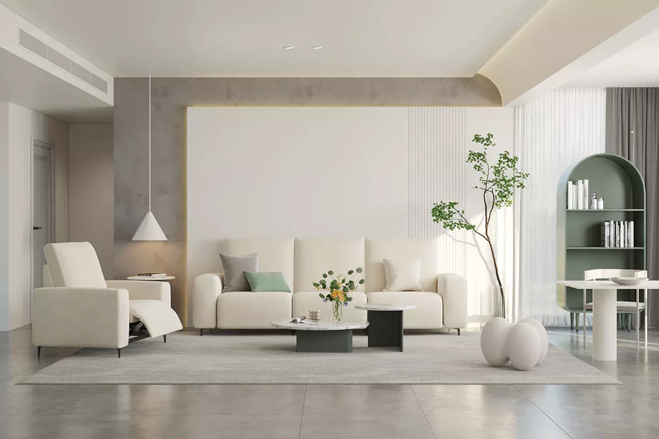 Mid Century interior scene 3D model