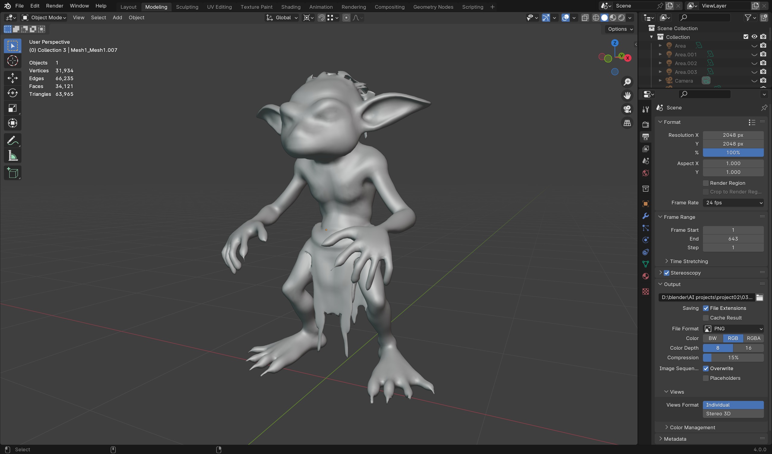 Swamp Goblin - Game Ready Low Poly Character Low-poly 3D model_7