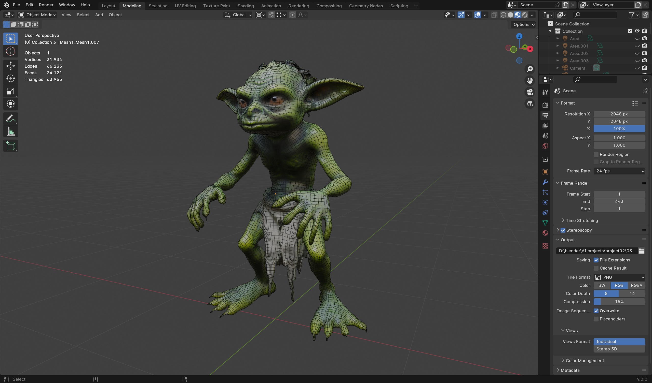 Swamp Goblin - Game Ready Low Poly Character Low-poly 3D model_5