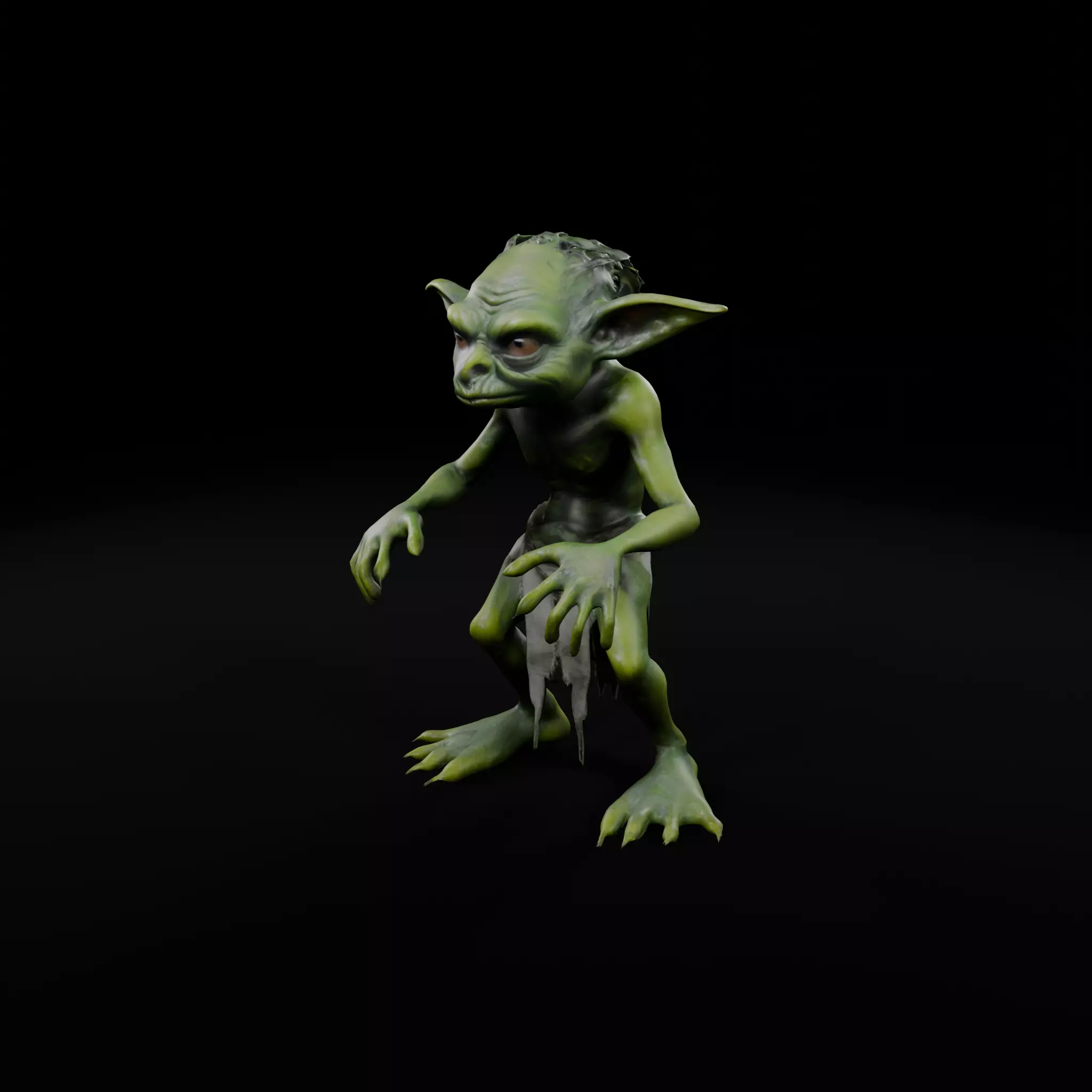 Swamp Goblin - Game Ready Low Poly Character Low-poly 3D model_0