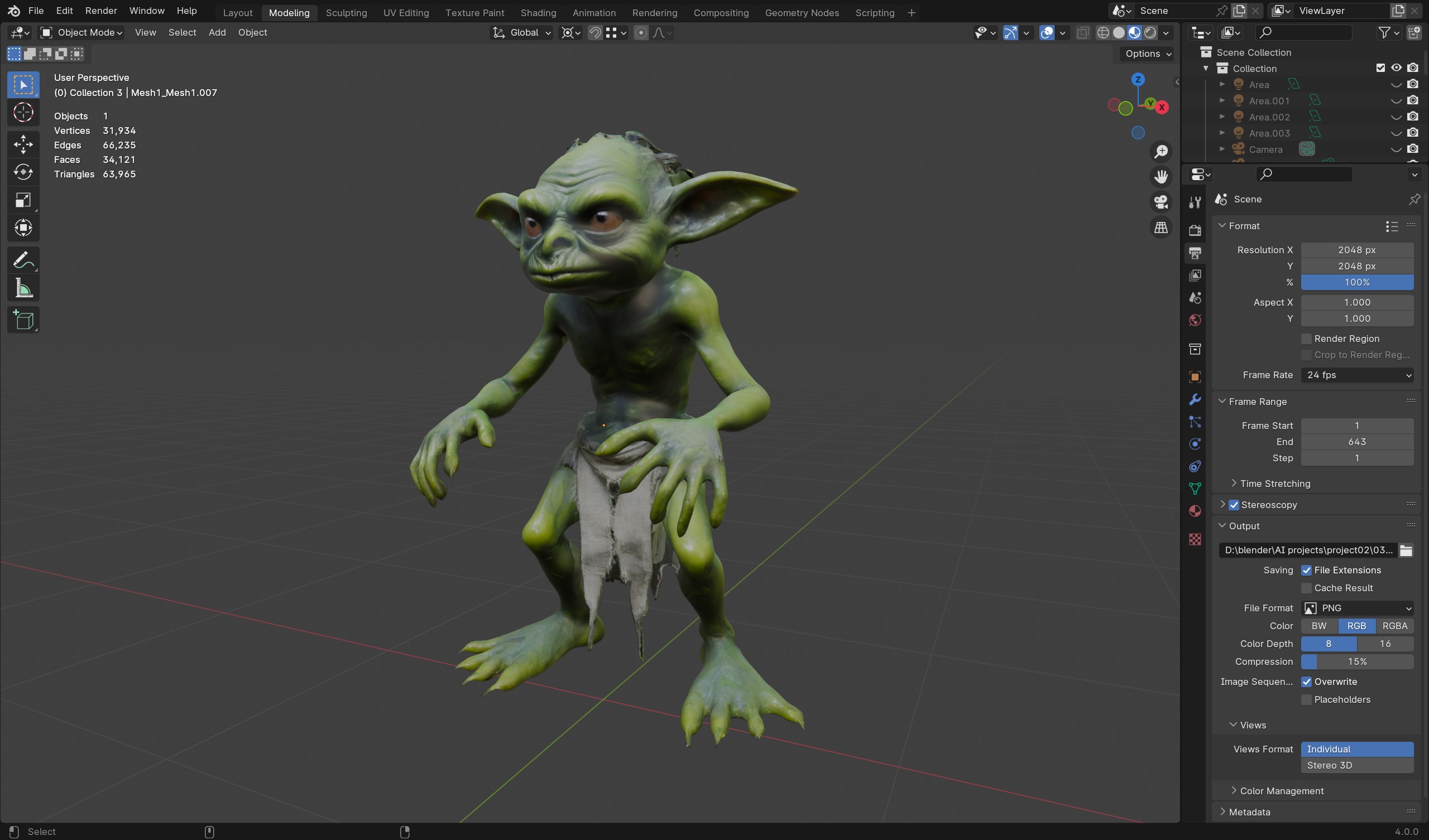 Swamp Goblin - Game Ready Low Poly Character Low-poly 3D model_4