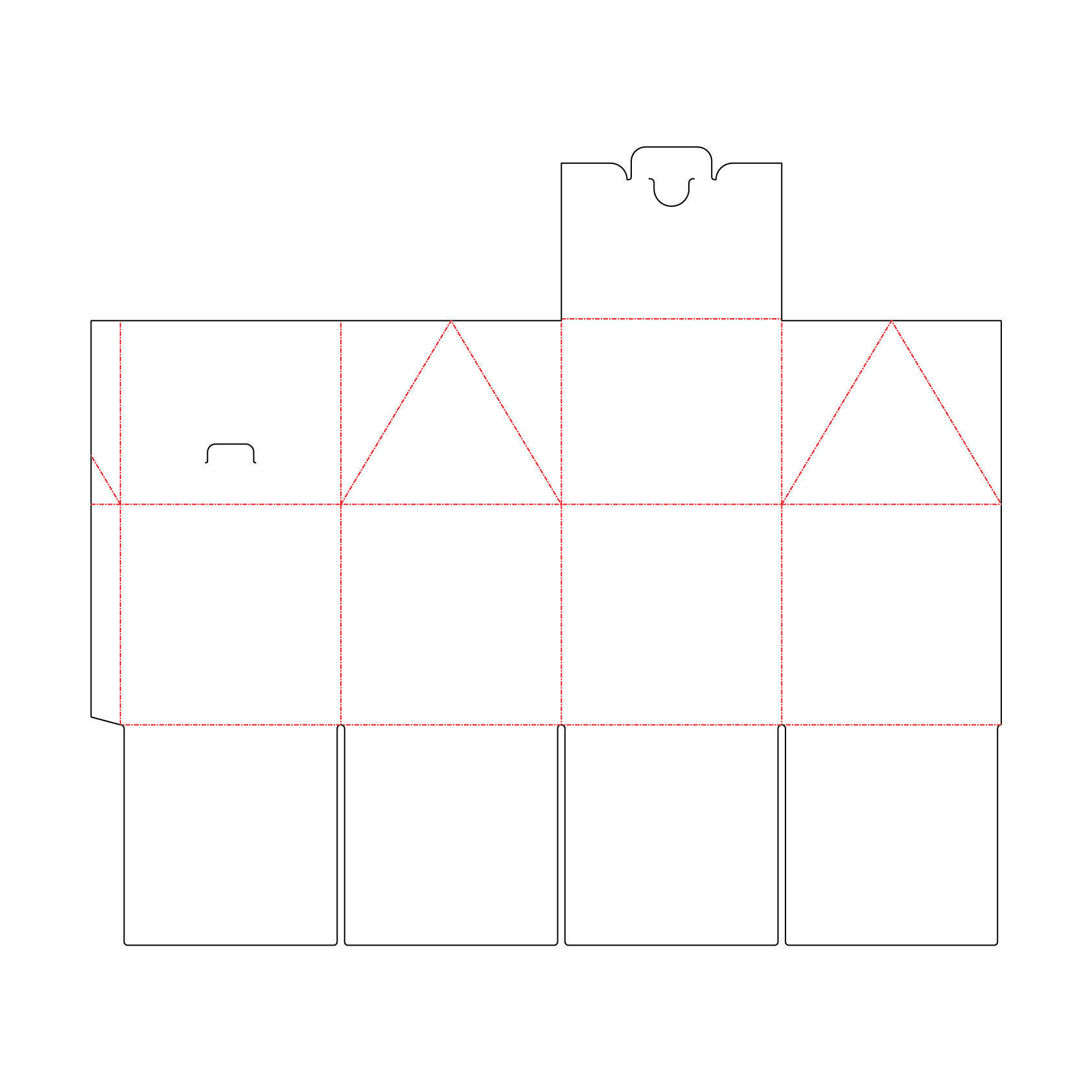 Gable Top Cardboard Packaging Box 120x120x80mm Texture_10