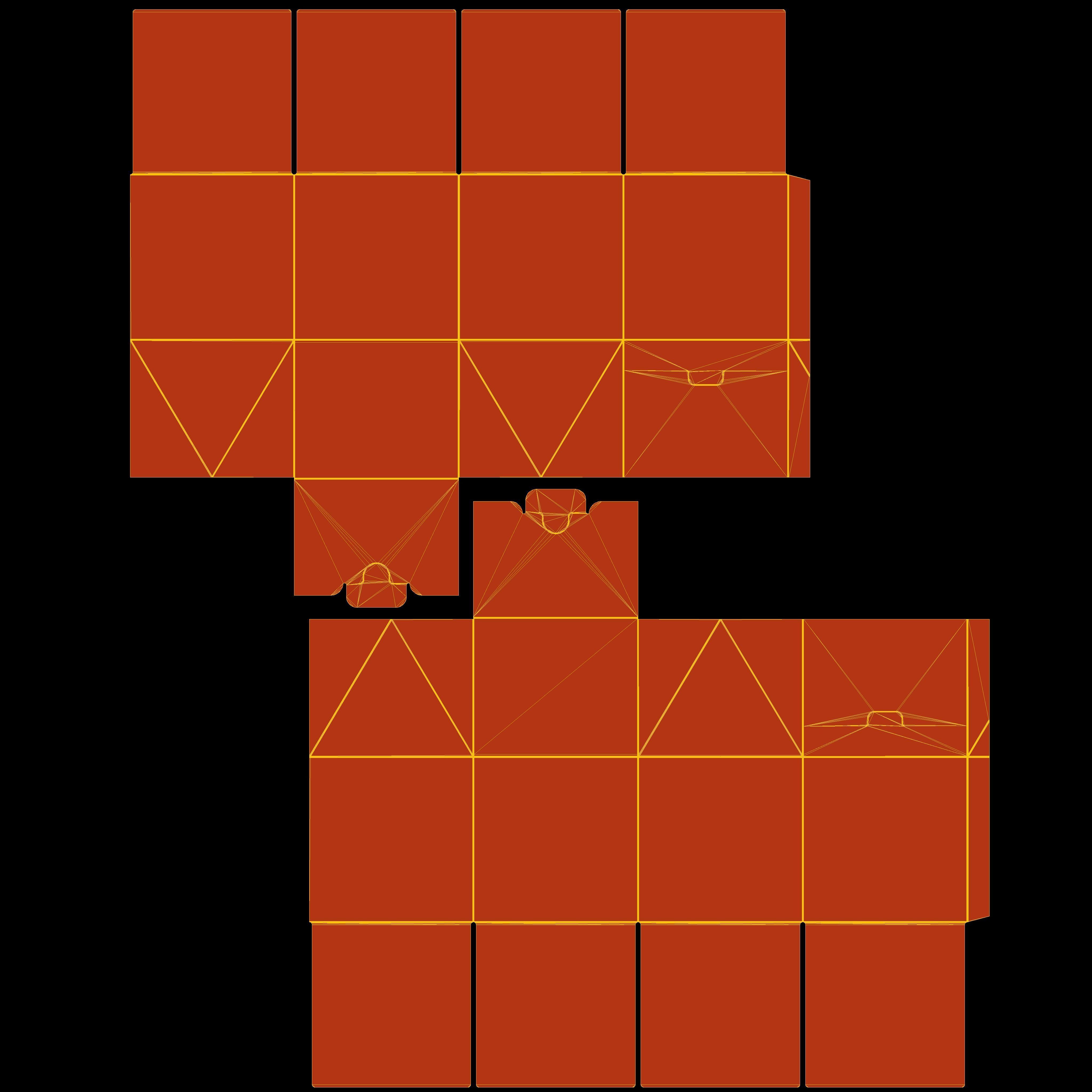 Gable Top Cardboard Packaging Box 120x120x80mm Texture_9