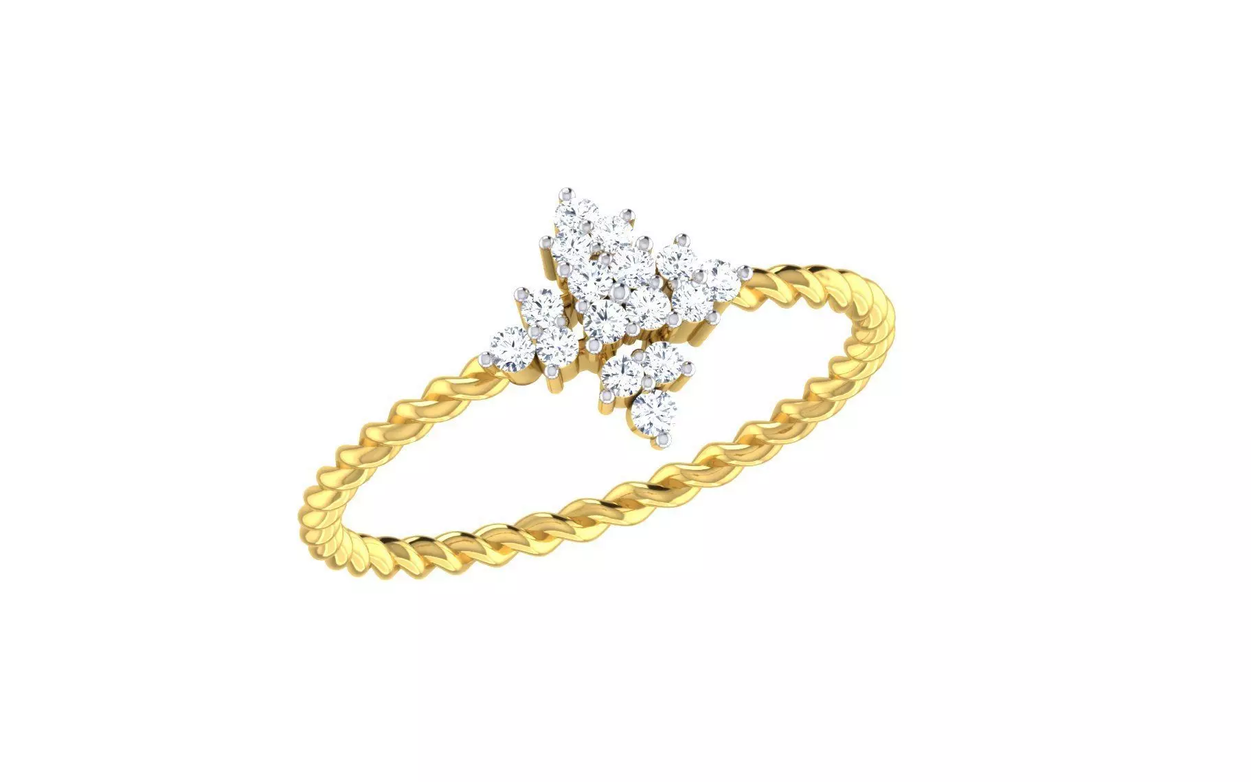 Women Ring Render 3dm STL OBJ FBX Details 3D print model