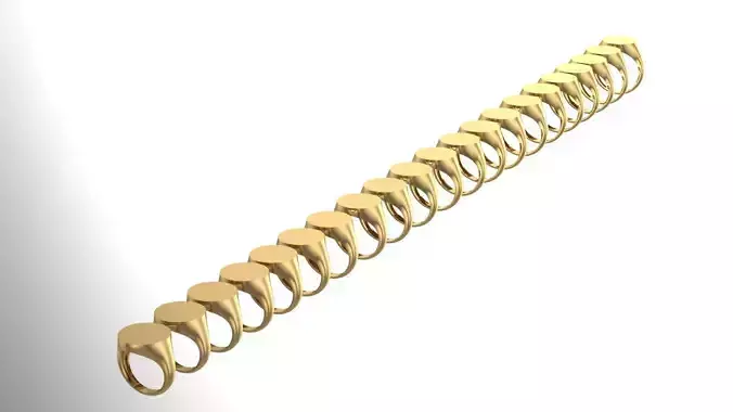 Signet Round Ring - Printable - All Sizes