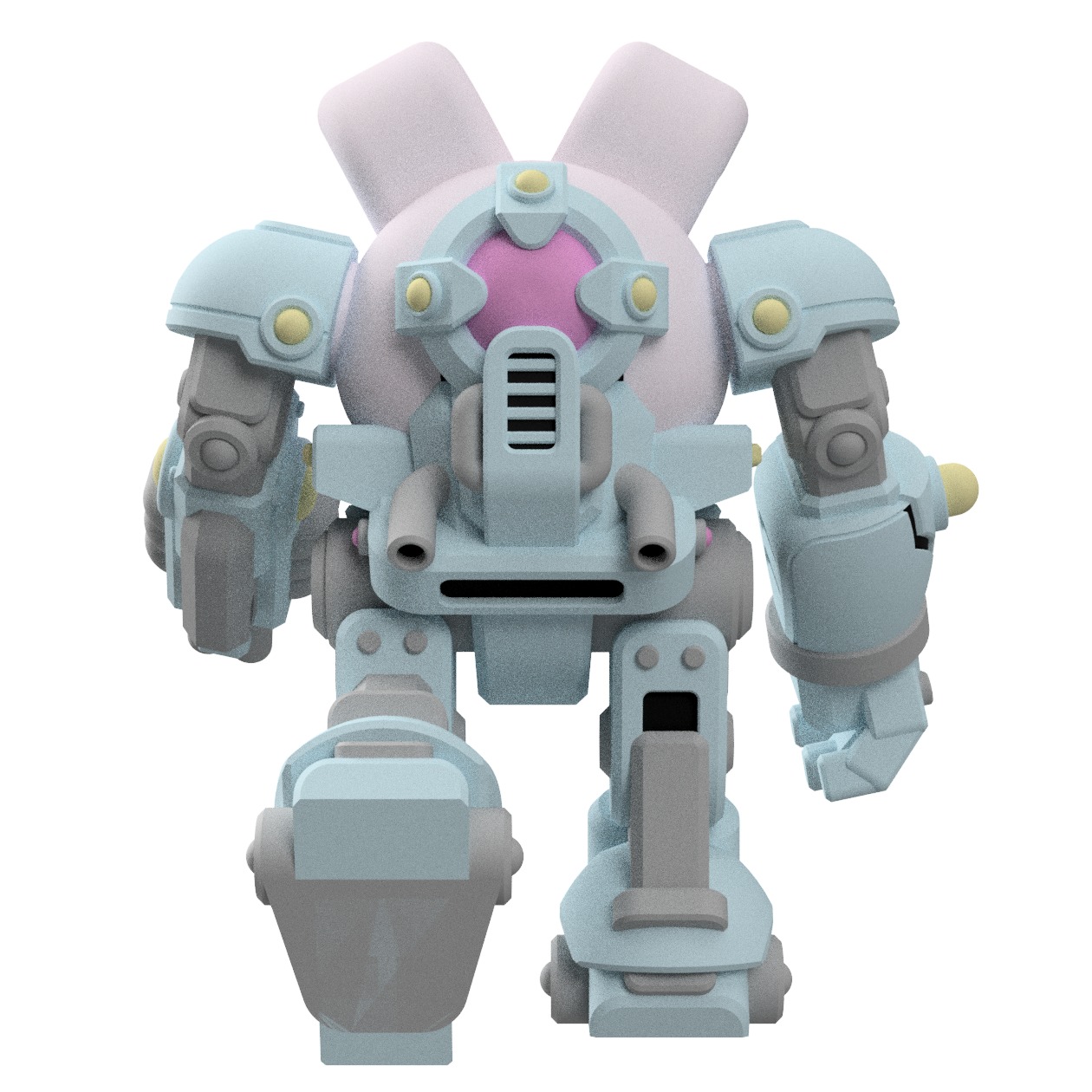 UWU Strike Force Thumper Tabletop Mech Miniature 3D print model_4