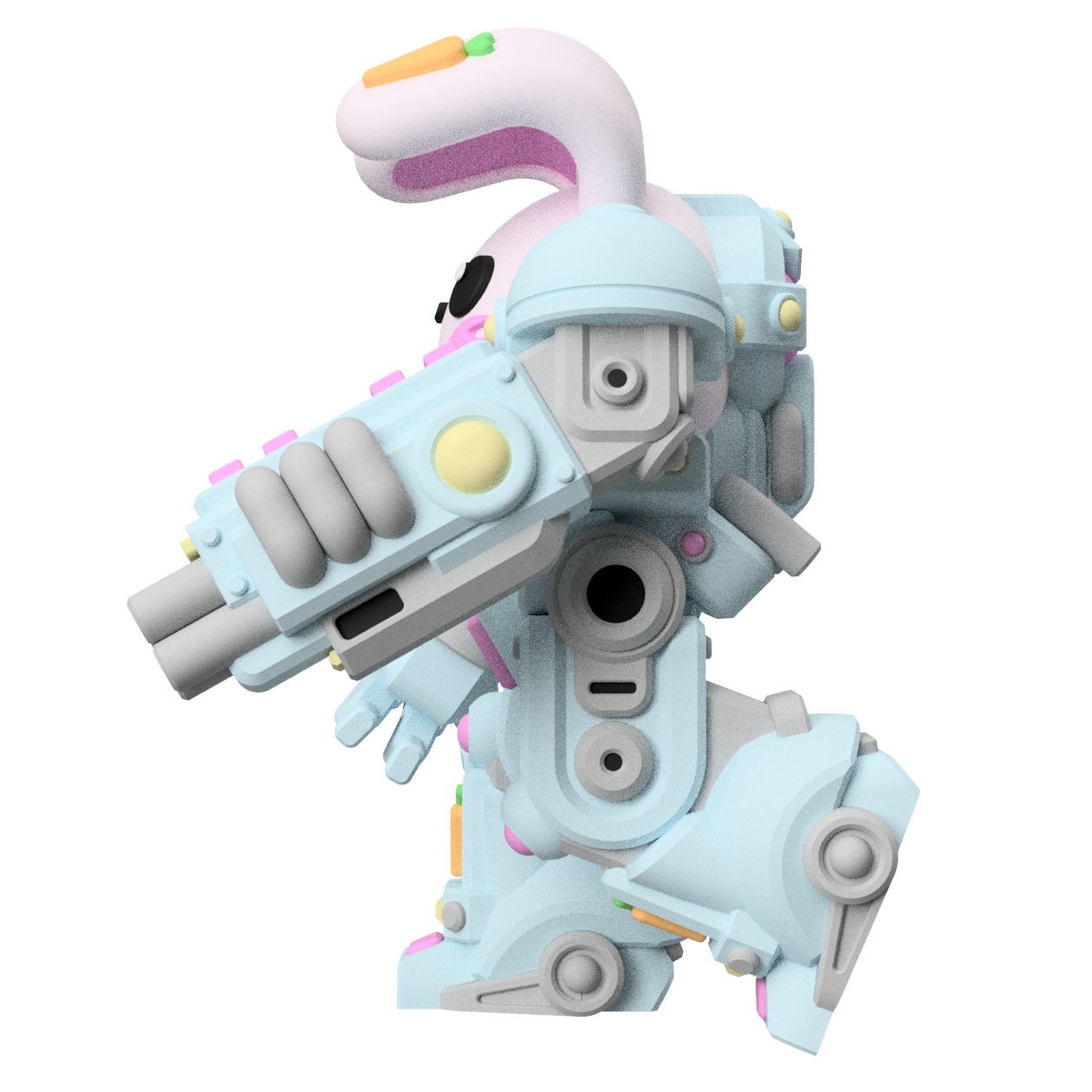 UWU Strike Force Thumper Tabletop Mech Miniature 3D print model_2