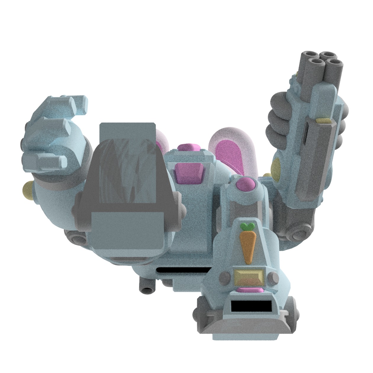 UWU Strike Force Thumper Tabletop Mech Miniature 3D print model_5