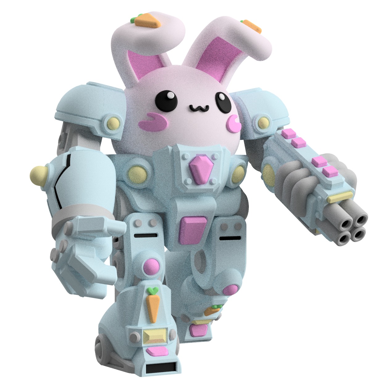 UWU Strike Force Thumper Tabletop Mech Miniature 3D print model_1