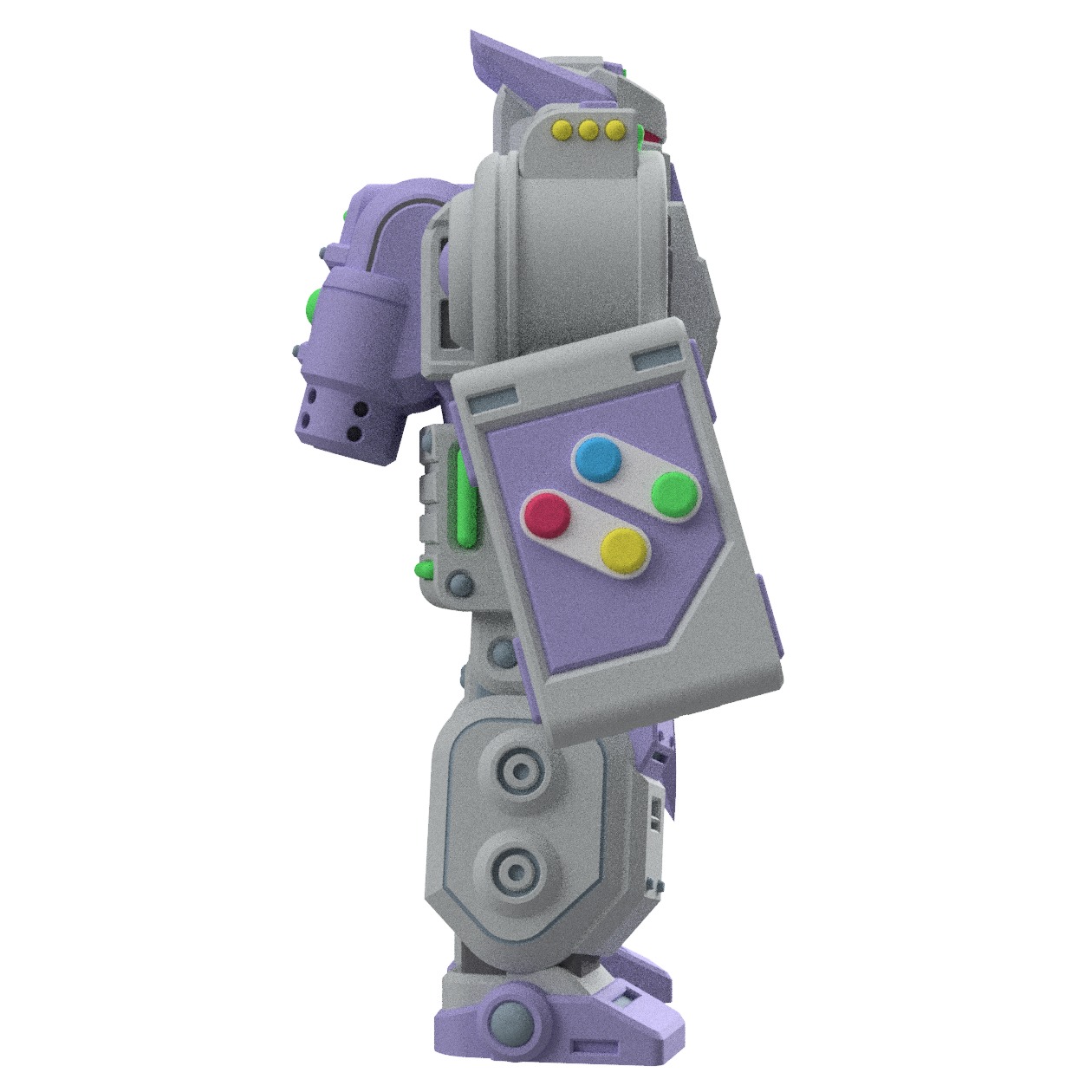 Super Phantom Commander Retro Gaming Tabletop Mech Miniature 3D print model_3