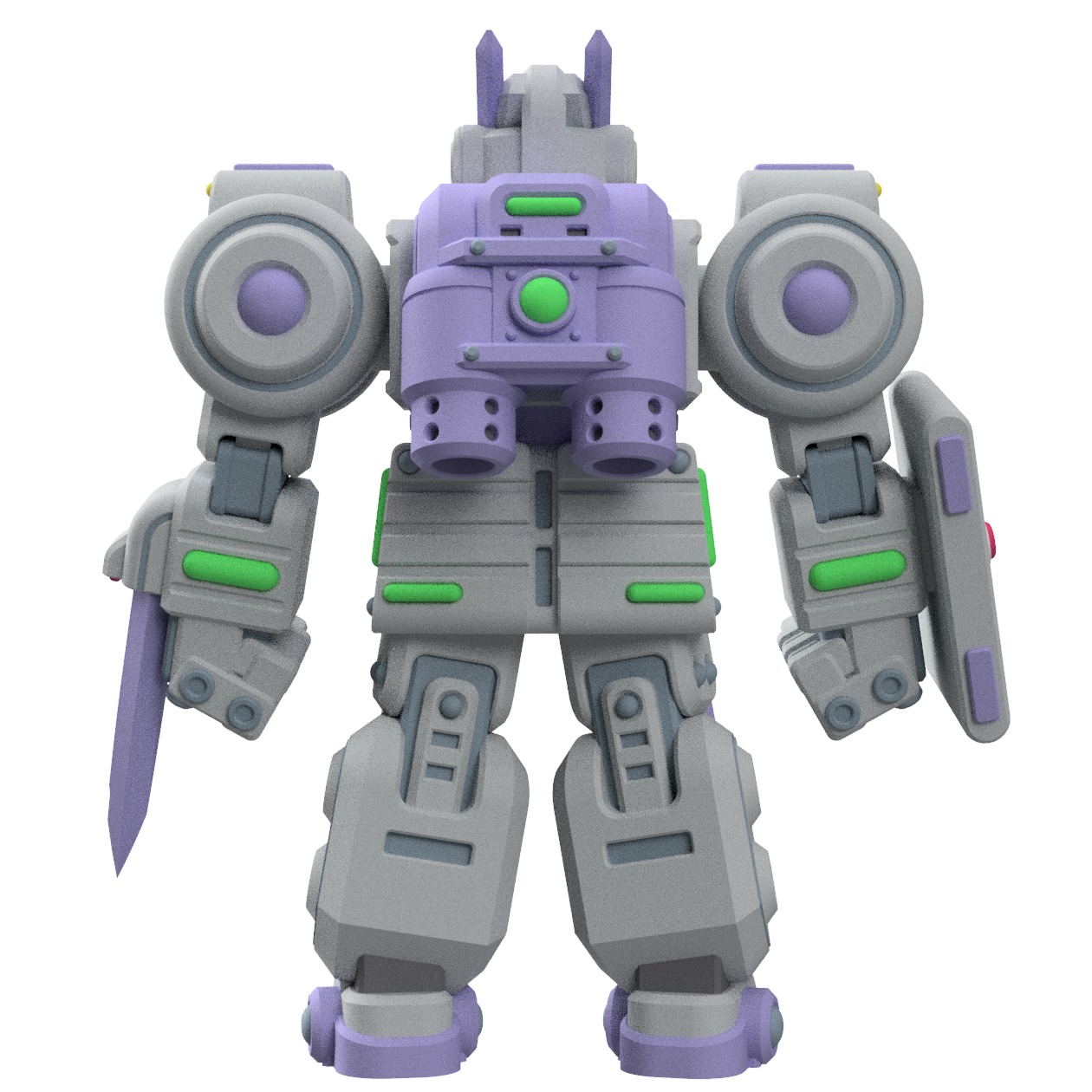 Super Phantom Commander Retro Gaming Tabletop Mech Miniature 3D print model_4