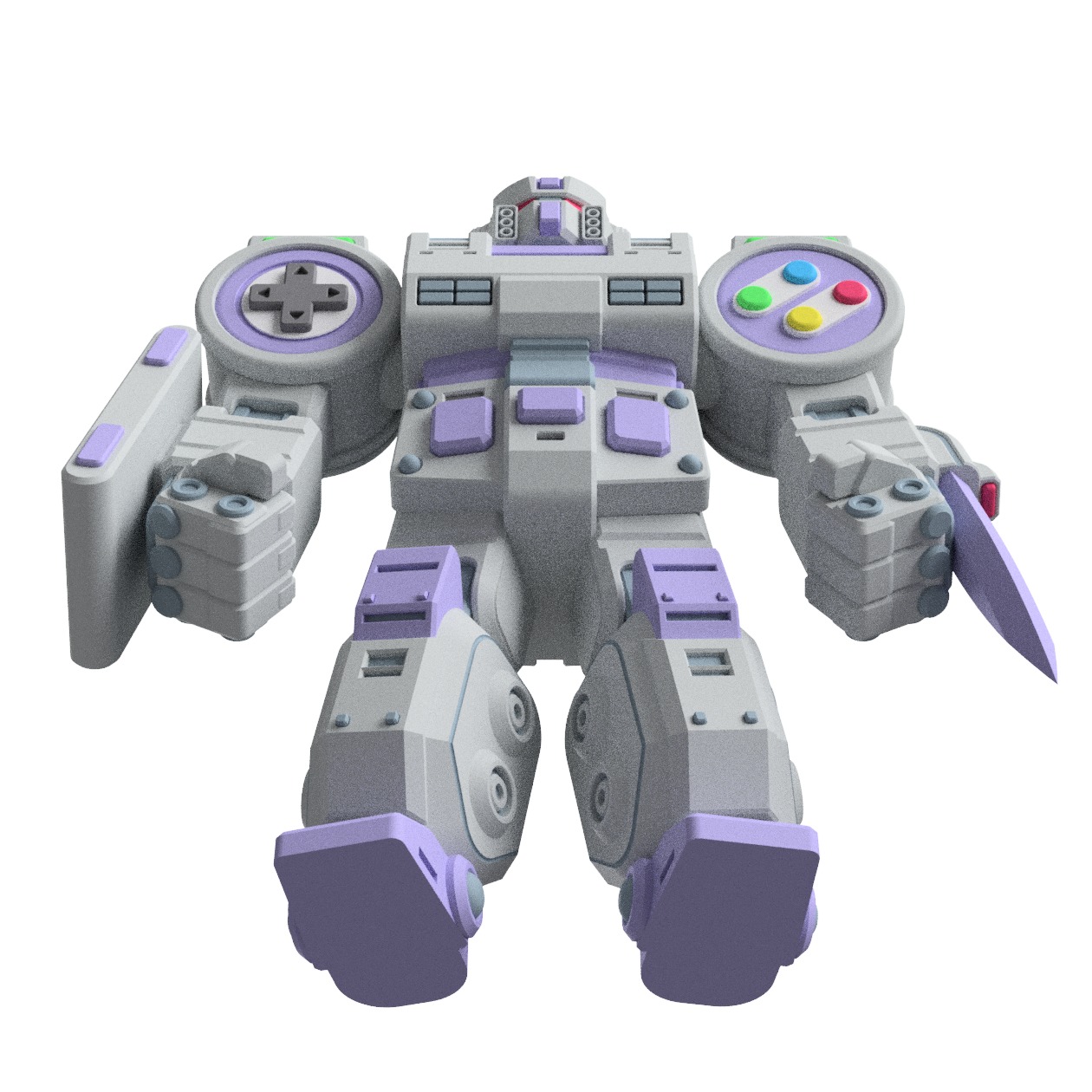 Super Phantom Commander Retro Gaming Tabletop Mech Miniature 3D print model_5