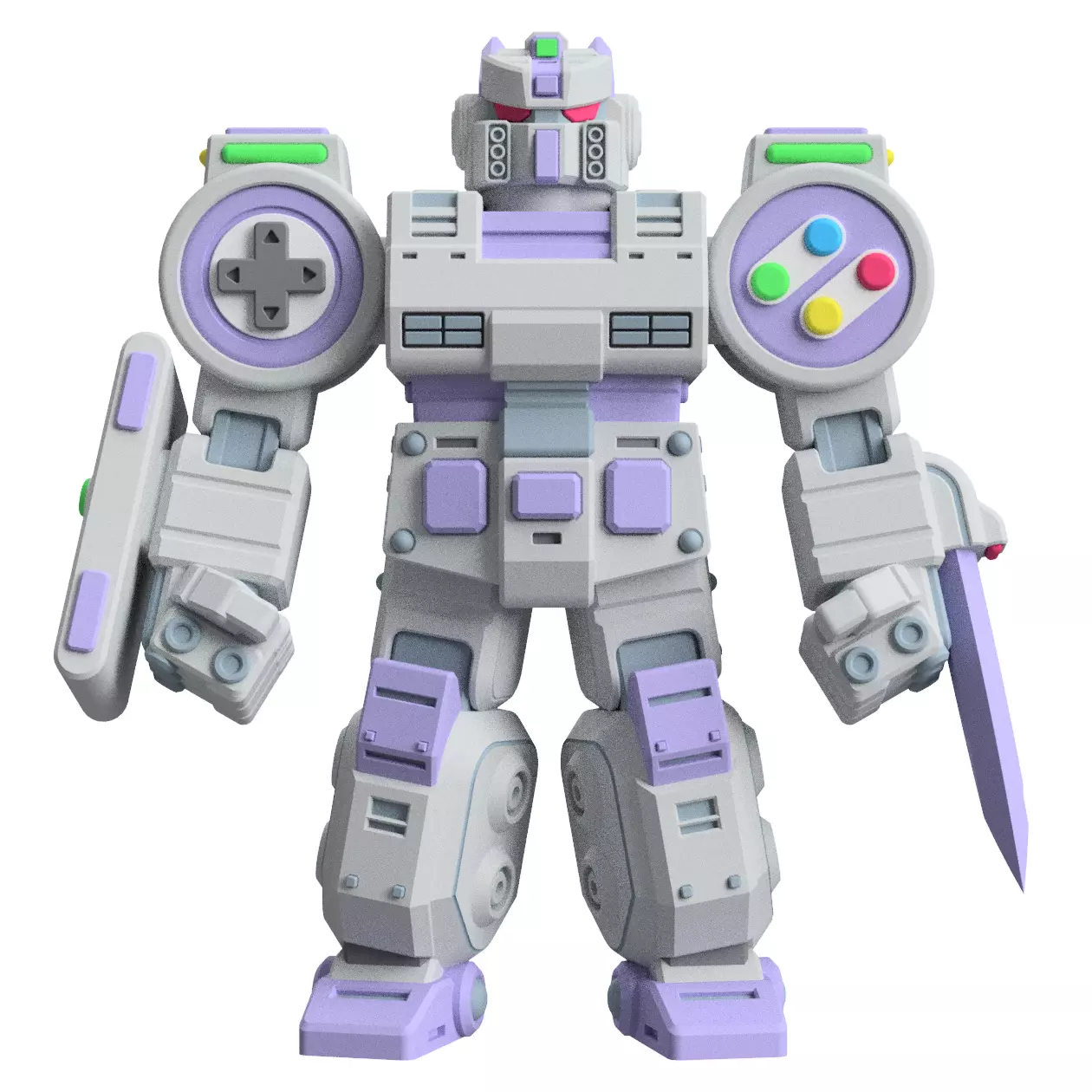 Super Phantom Commander Retro Gaming Tabletop Mech Miniature 3D print model_0