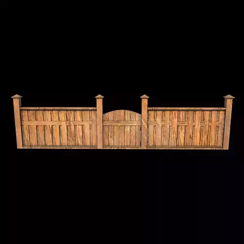 Wooden fence 3D model